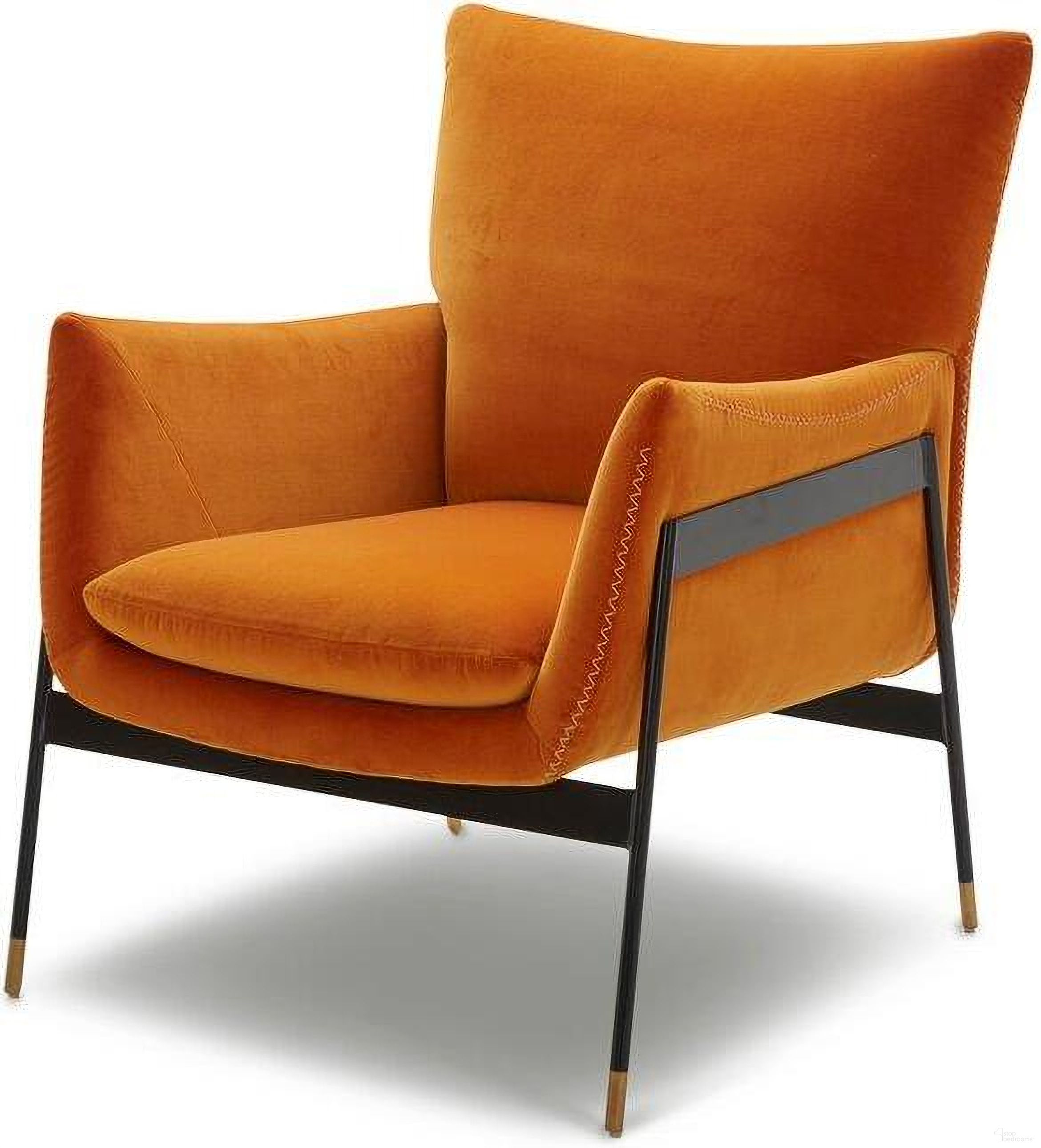 The appearance of Divani Casa Joseph Modern Orange Fabric Accent Chair designed by VIG Furniture in the modern / contemporary interior design. This orange piece of furniture  was selected by 1StopBedrooms from Divani Casa Collection to add a touch of cosiness and style into your home. Sku: VGKKKF.A002-ORG. Material: Fabric.