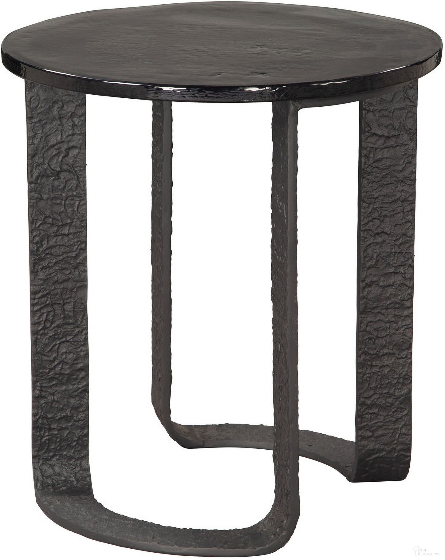 The appearance of Divin Side Table In Black designed by Zuo Modern in the modern / contemporary interior design. This black piece of furniture  was selected by 1StopBedrooms from Divin Collection to add a touch of cosiness and style into your home. Sku: 110616. Material: Aluminum.