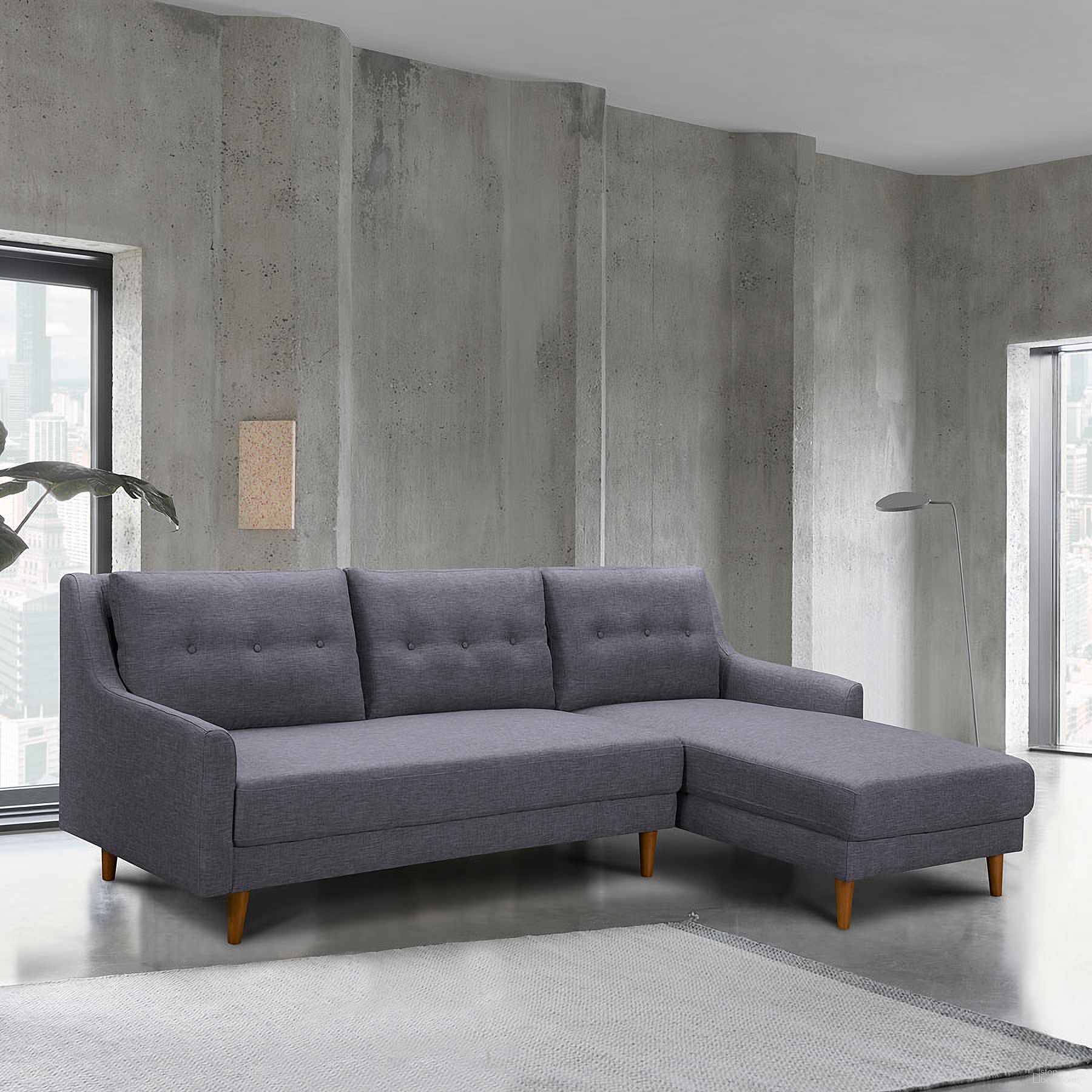 Divine Dark Gray Sectional