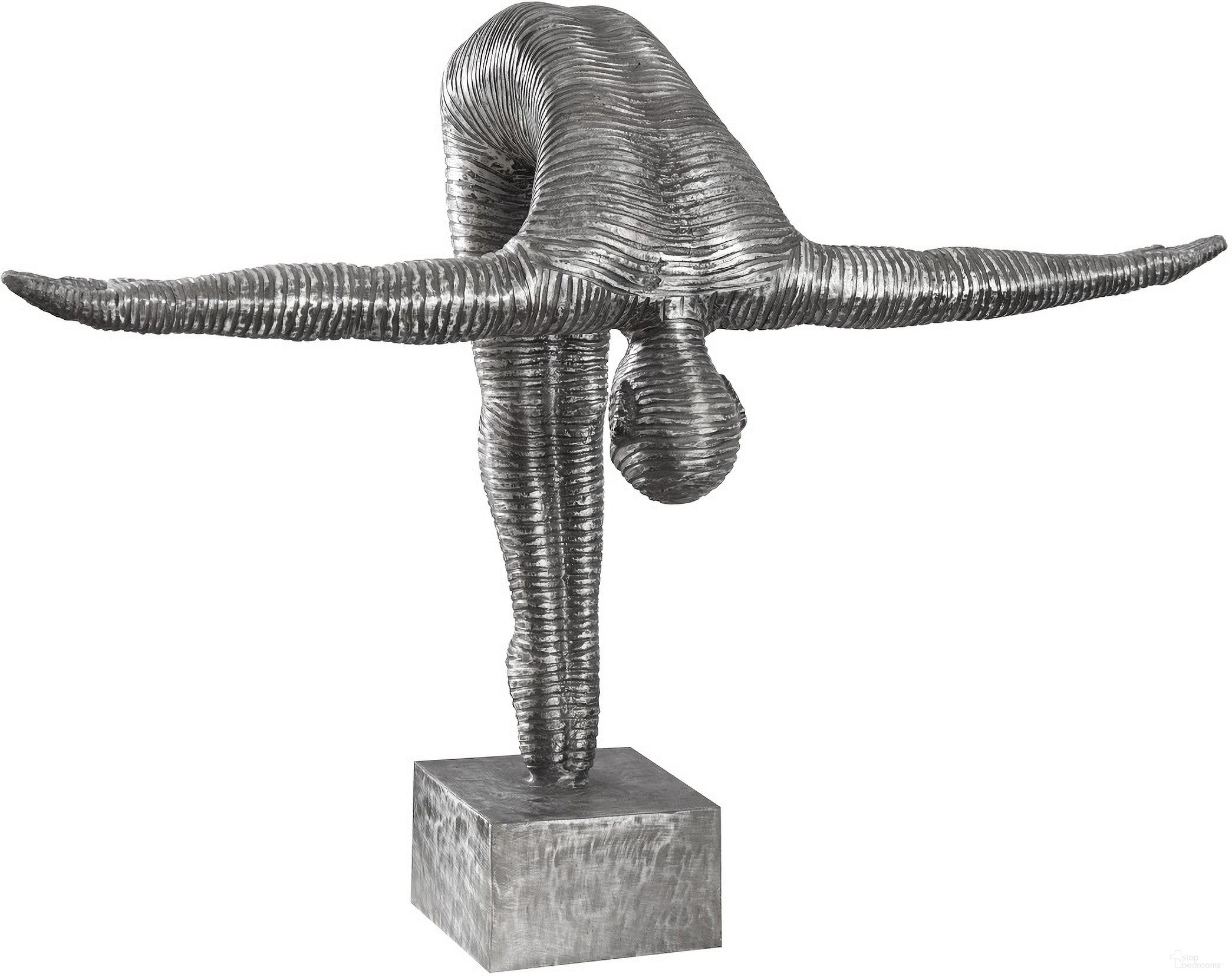 Diving Small Sculpture With Aluminum