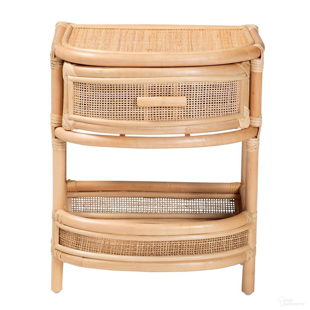 Divitia Rattan 1-Drawer Nightstand In Natural