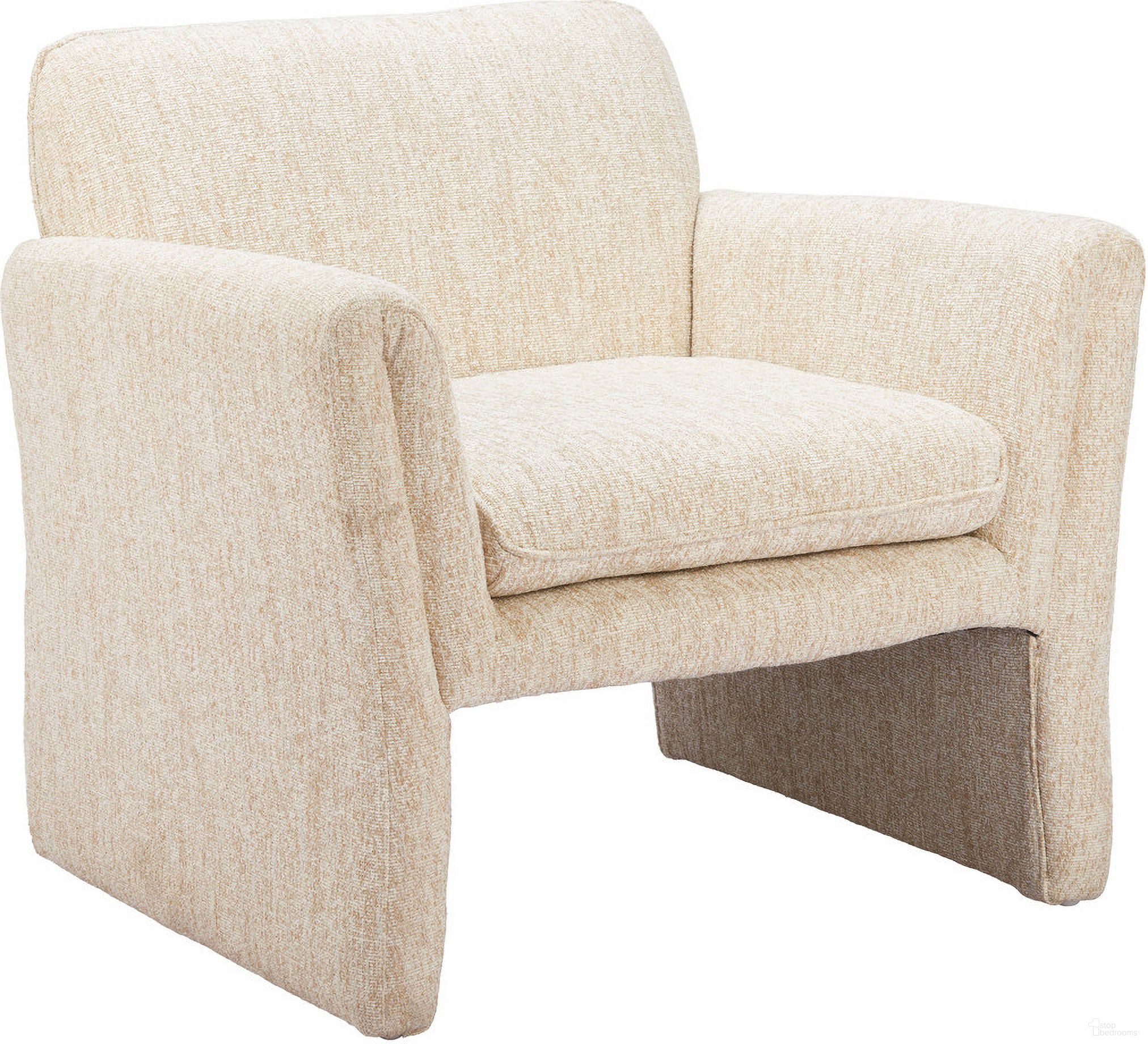 The appearance of Dobra Accent Chair In Oatmeal Beige designed by Zuo Modern in the modern / contemporary interior design. This beige piece of furniture  was selected by 1StopBedrooms from Dobra Collection to add a touch of cosiness and style into your home. Sku: 110473. Material: Polyester.