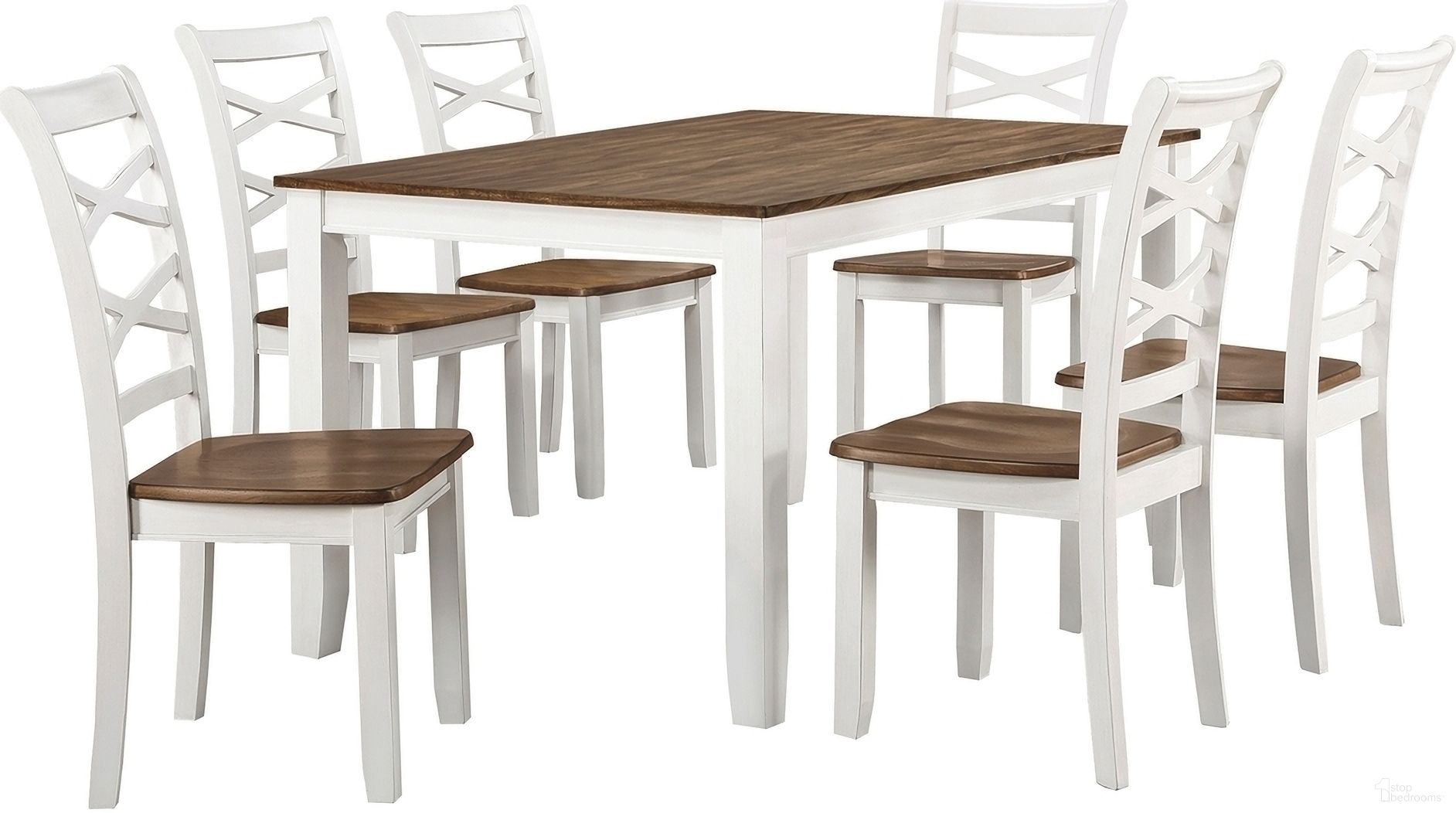The appearance of Dobson 7-Piece Pack Dinette Set In Cherry and White designed by Homelegance in the country / farmhouse interior design. This cherry and white piece of furniture was selected by 1StopBedrooms from Dobson Collection to add a touch of cosiness and style into your home. Sku: 5894N-7P. Table Base Style: Legs. Material: Wood. Table Top Shape: Rectangular.