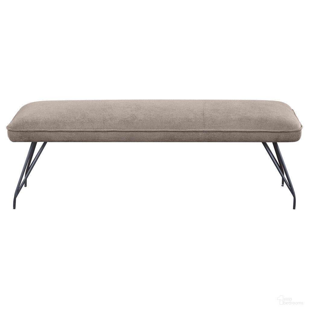 The appearance of Dodson Fabric Upholstered Dining Bench In Taupe designed by Coaster in the transitional interior design. This taupe piece of furniture was selected by 1StopBedrooms from Dodson Collection to add a touch of cosiness and style into your home. Sku: 108497. Material: Polyester.