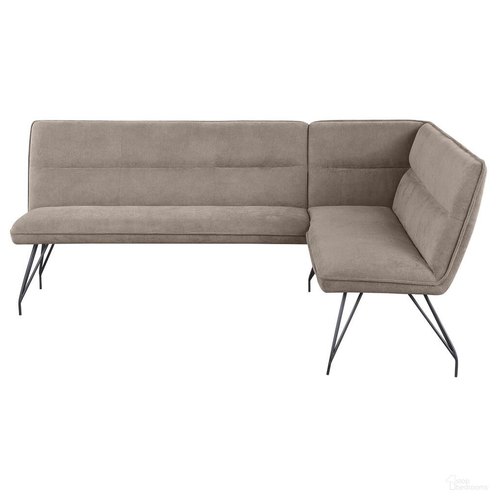 The appearance of Dodson Fabric Upholstered L-Shaped Nook Dining Bench In Taupe designed by Coaster in the modern / contemporary interior design. This taupe piece of furniture was selected by 1StopBedrooms from Dodson Collection to add a touch of cosiness and style into your home. Sku: 108496. Material: Upholstered.