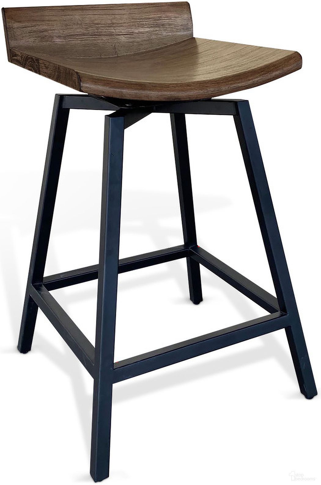 The appearance of Doe Valley 24 Inch Wood Swivel Stool In Buckskin designed by Sunny Designs in the rustic / southwestern interior design. This buckskin piece of furniture  was selected by 1StopBedrooms from Doe Valley Collection to add a touch of cosiness and style into your home. Sku: 1653BU-S24. Material: Solid Wood.