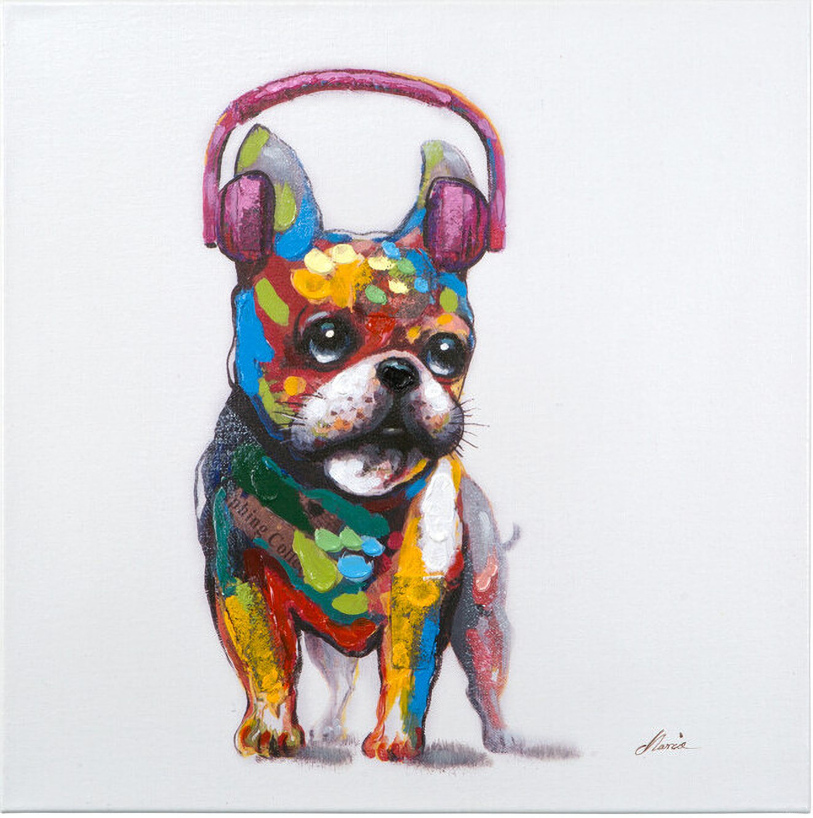 Dog Beats II Wall Art In Multicolor