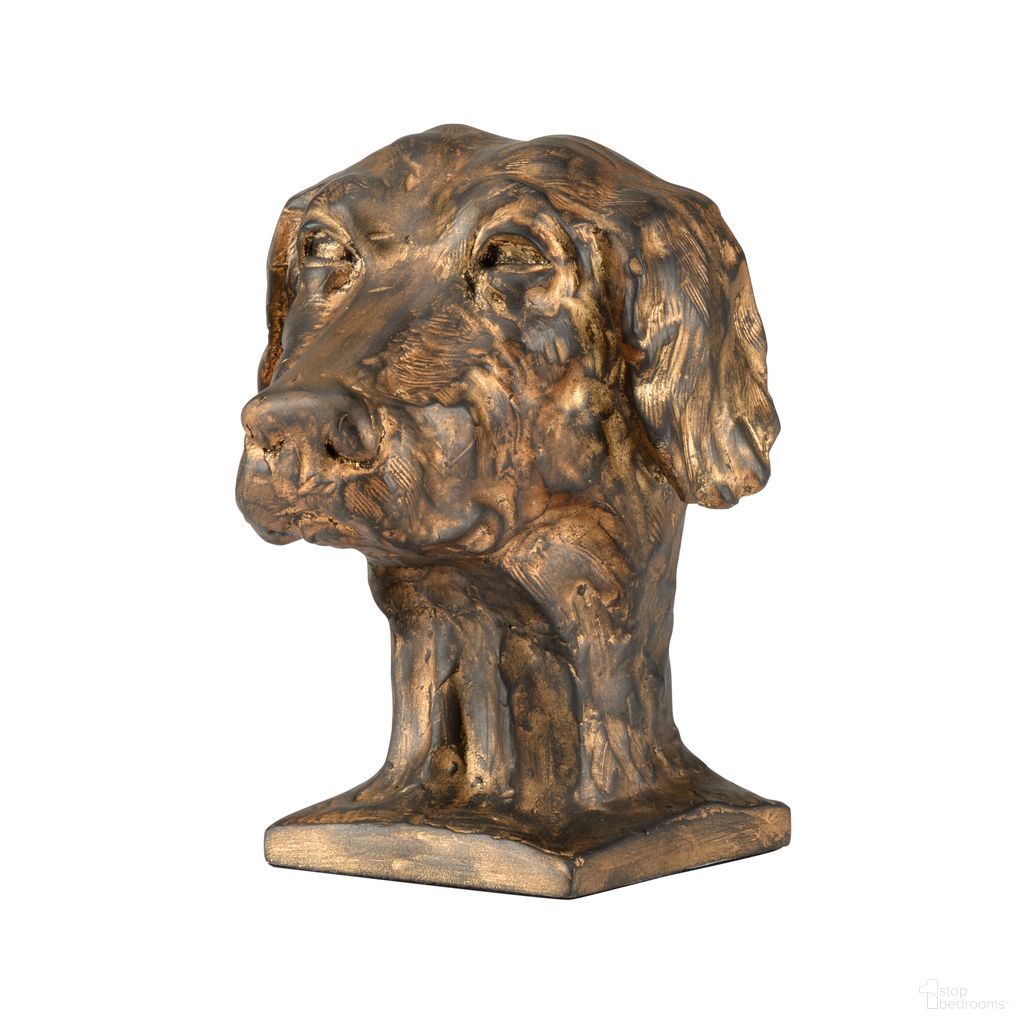 Dog Sculpture In Gold and Black