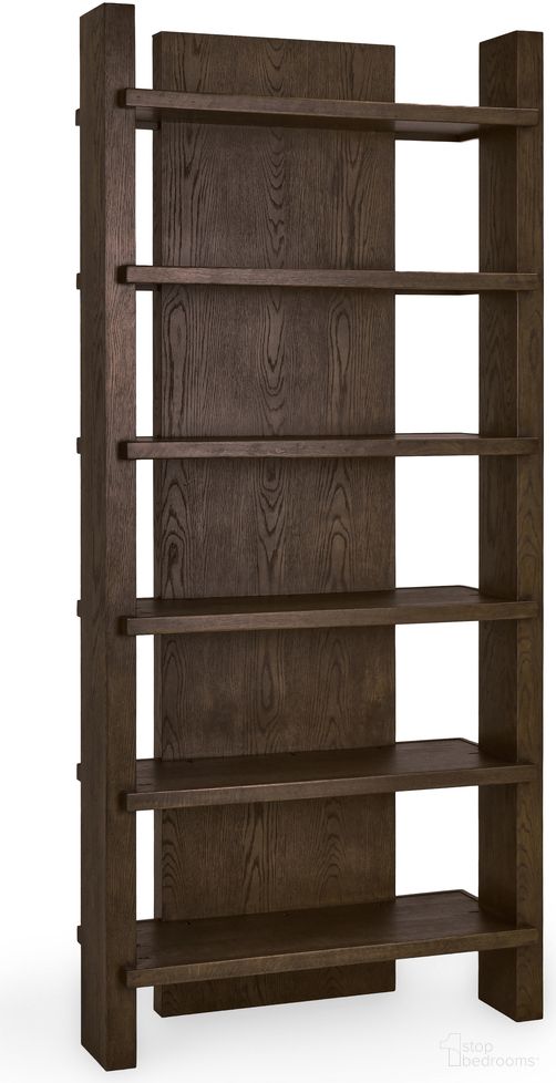 The appearance of Doku Bookcase In Dark Brown designed by Classic Home in the modern / contemporary interior design. This dark brown piece of furniture  was selected by 1StopBedrooms from Doku Collection to add a touch of cosiness and style into your home. Sku: 52004086. Material: Oak Wood.