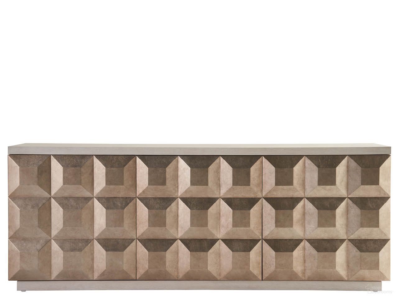 The appearance of Dolce Credenza In White Oak designed by Universal in the modern / contemporary interior design. This white oak piece of furniture  was selected by 1StopBedrooms from Avaline Collection to add a touch of cosiness and style into your home. Sku: U428964. Material: Wood.