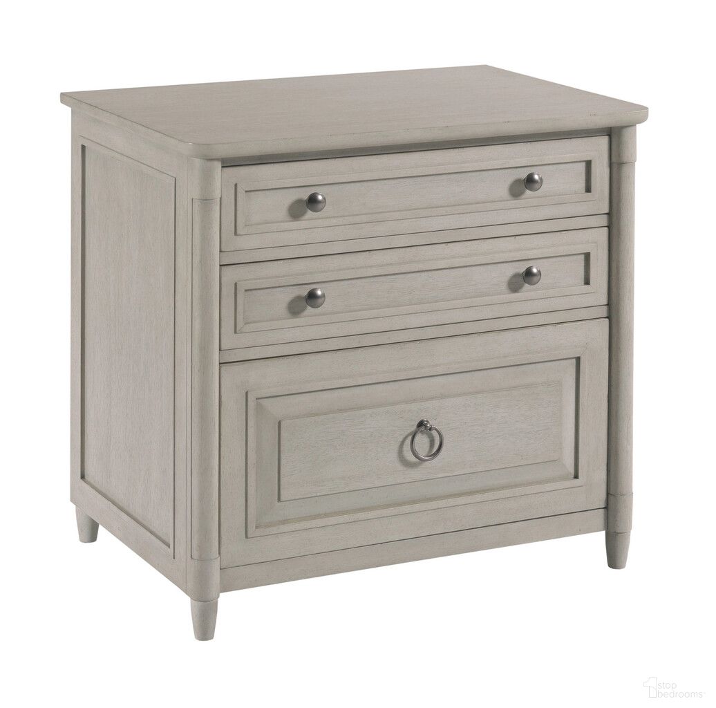 The appearance of Domaine Lateral File Cabinet In Taupe designed by Hammary in the modern / contemporary interior design. This taupe piece of furniture was selected by 1StopBedrooms from Domaine Collection to add a touch of cosiness and style into your home. Sku: 181-945. Material: Wood.