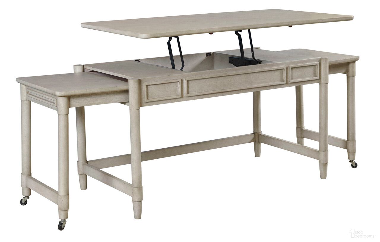 The appearance of Domaine Lift Top Drafting Desk In Taupe designed by Hammary in the transitional interior design. This taupe piece of furniture was selected by 1StopBedrooms from Domaine Collection to add a touch of cosiness and style into your home. Sku: 181-947. Material: Wood.