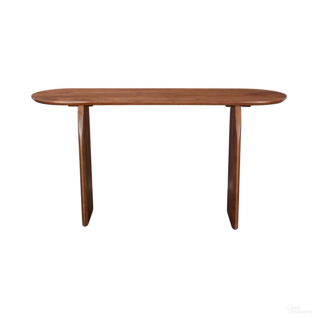 The appearance of Domingo Console In Pecan designed by LH Imports in the transitional interior design. This pecan piece of furniture  was selected by 1StopBedrooms from Domingo Collection to add a touch of cosiness and style into your home. Sku: JDO034S. Material: Acacia.