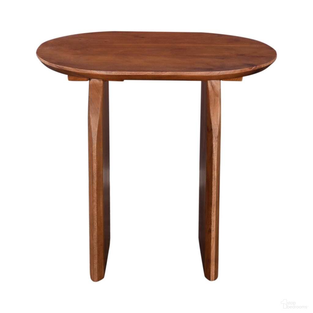 The appearance of Domingo Side Table In Pecan designed by LH Imports in the transitional interior design. This pecan piece of furniture  was selected by 1StopBedrooms from Domingo Collection to add a touch of cosiness and style into your home. Sku: JDO033. Material: Acacia.