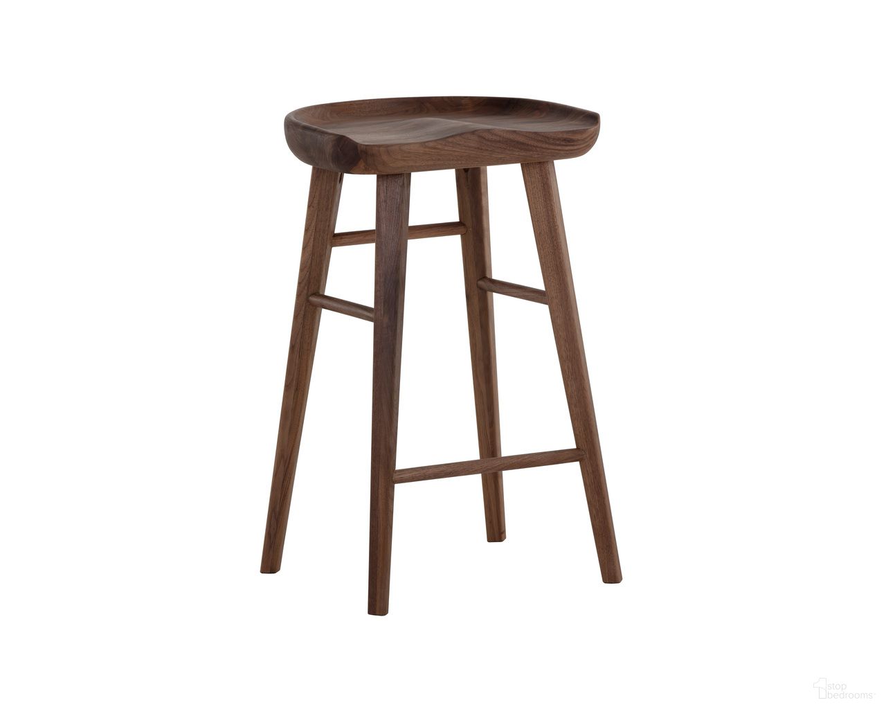 Dominic Counter Stool In Walnut