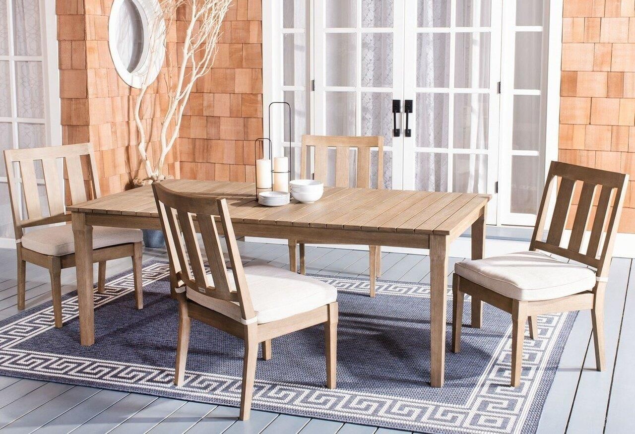 Dominica Outdoor Dining Set In Natural