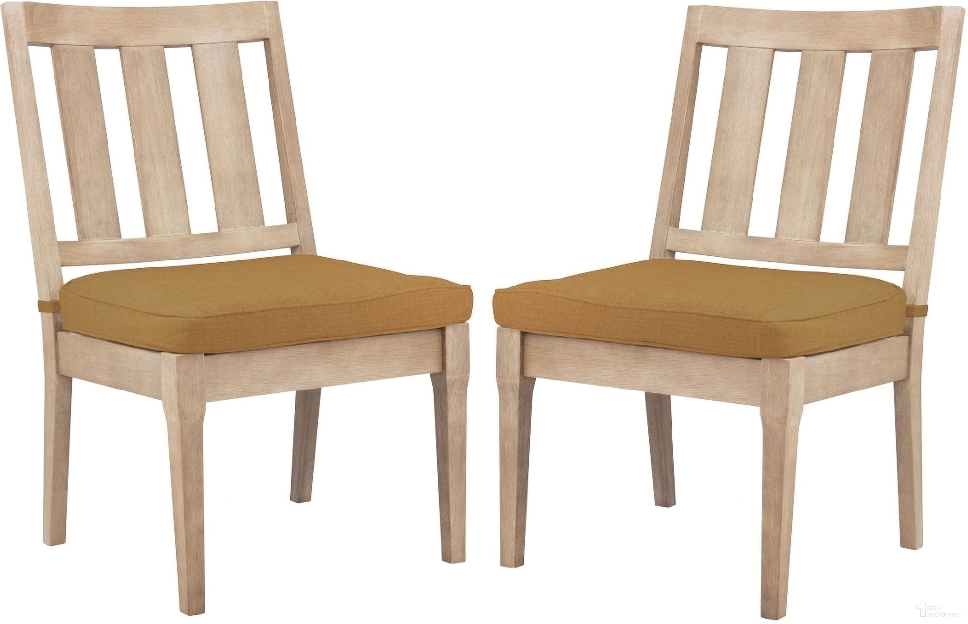 The appearance of Dominica Wooden Outdoor Dining Chair Set of 2 In Natural and Brown designed by Safavieh Couture in the modern / contemporary interior design. This natural and brown piece of furniture was selected by 1StopBedrooms from Dominica Collection to add a touch of cosiness and style into your home. Sku: CPT1018B-SET2. Material: Wood.