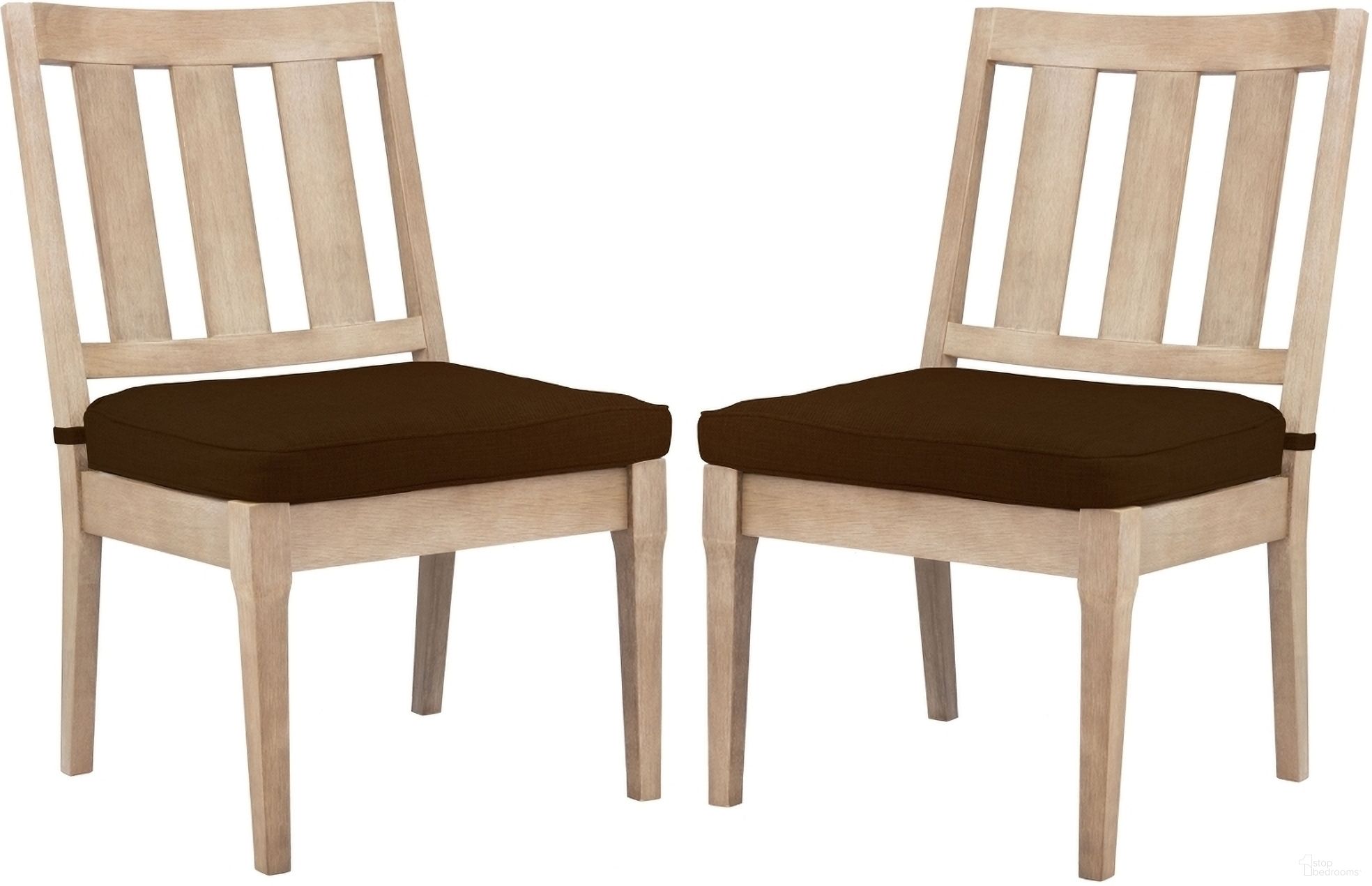The appearance of Dominica Wooden Outdoor Dining Chair Set of 2 In Natural and Dark Brown designed by Safavieh Couture in the modern / contemporary interior design. This natural and dark brown piece of furniture was selected by 1StopBedrooms from Dominica Collection to add a touch of cosiness and style into your home. Sku: CPT1018C-SET2. Material: Wood.