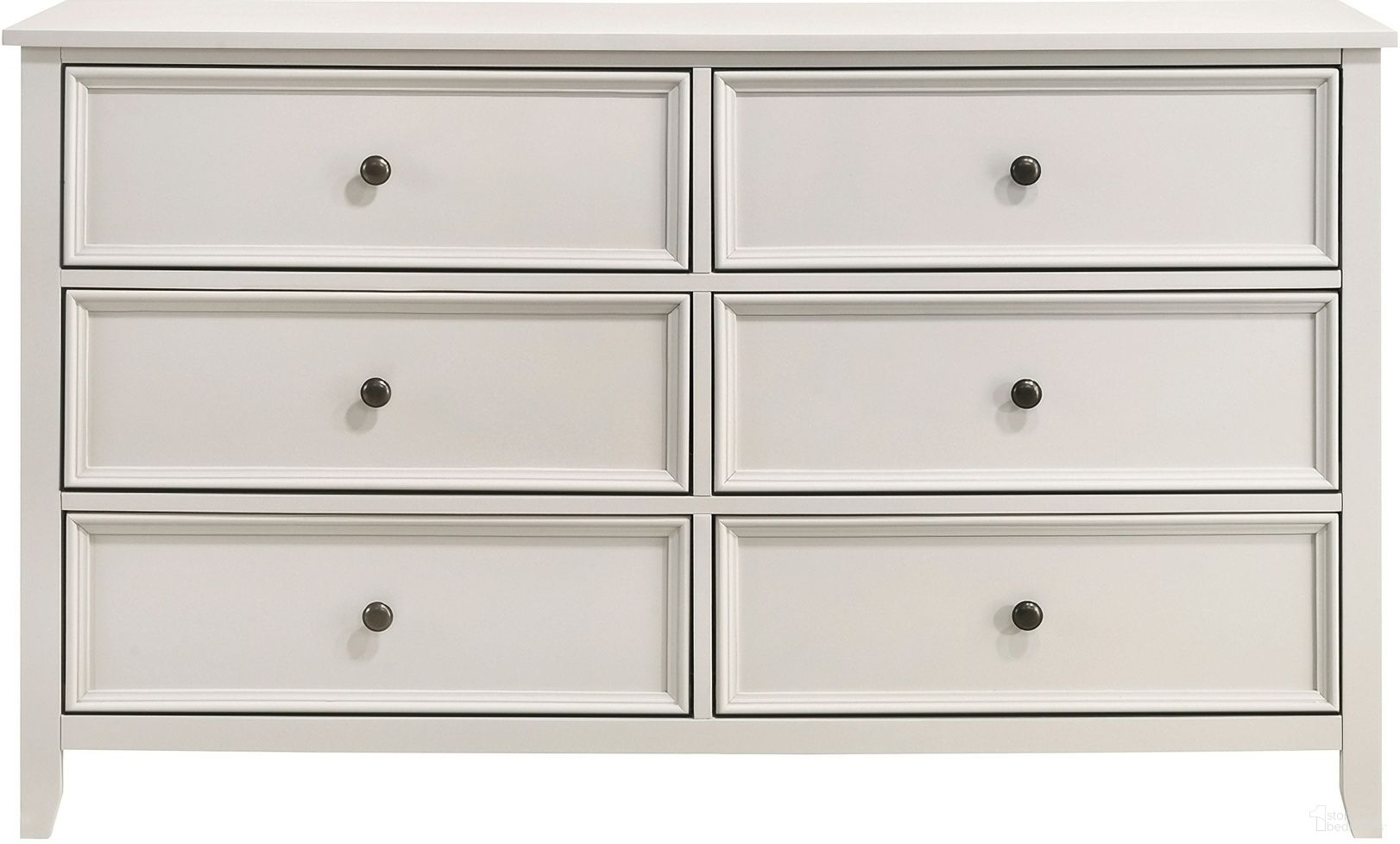 The appearance of Donahue Dresser In White designed by Homelegance in the country / farmhouse interior design. This white piece of furniture  was selected by 1StopBedrooms from Donahue Collection to add a touch of cosiness and style into your home. Sku: 1581-5. Material: Wood.