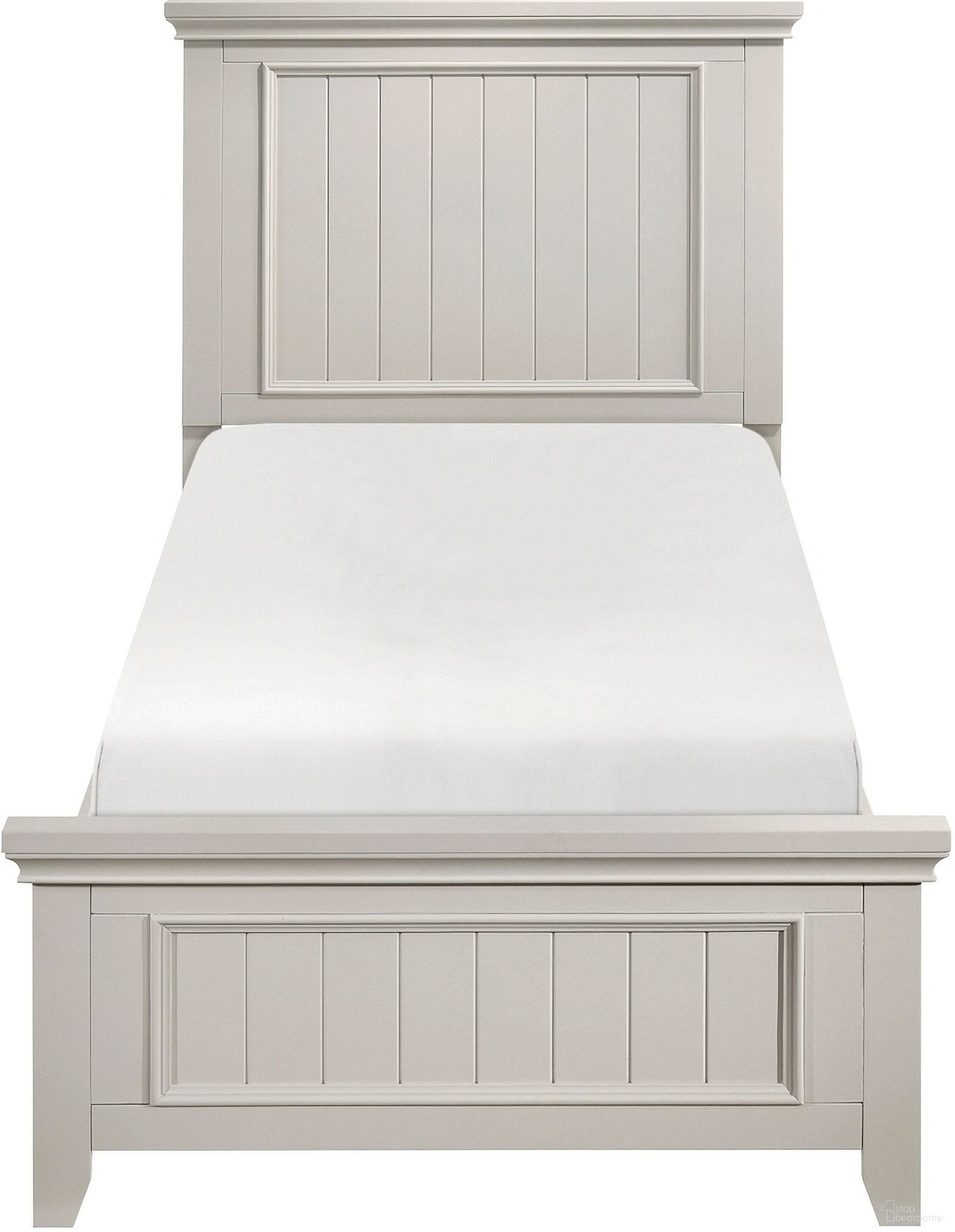 The appearance of Donahue Twin Panel Bed In White designed by Homelegance in the country / farmhouse interior design. This white piece of furniture  was selected by 1StopBedrooms from Donahue Collection to add a touch of cosiness and style into your home. Sku: 1581T-1;1581T-3. Bed Type: Panel Bed. Material: Wood. Bed Size: Twin.