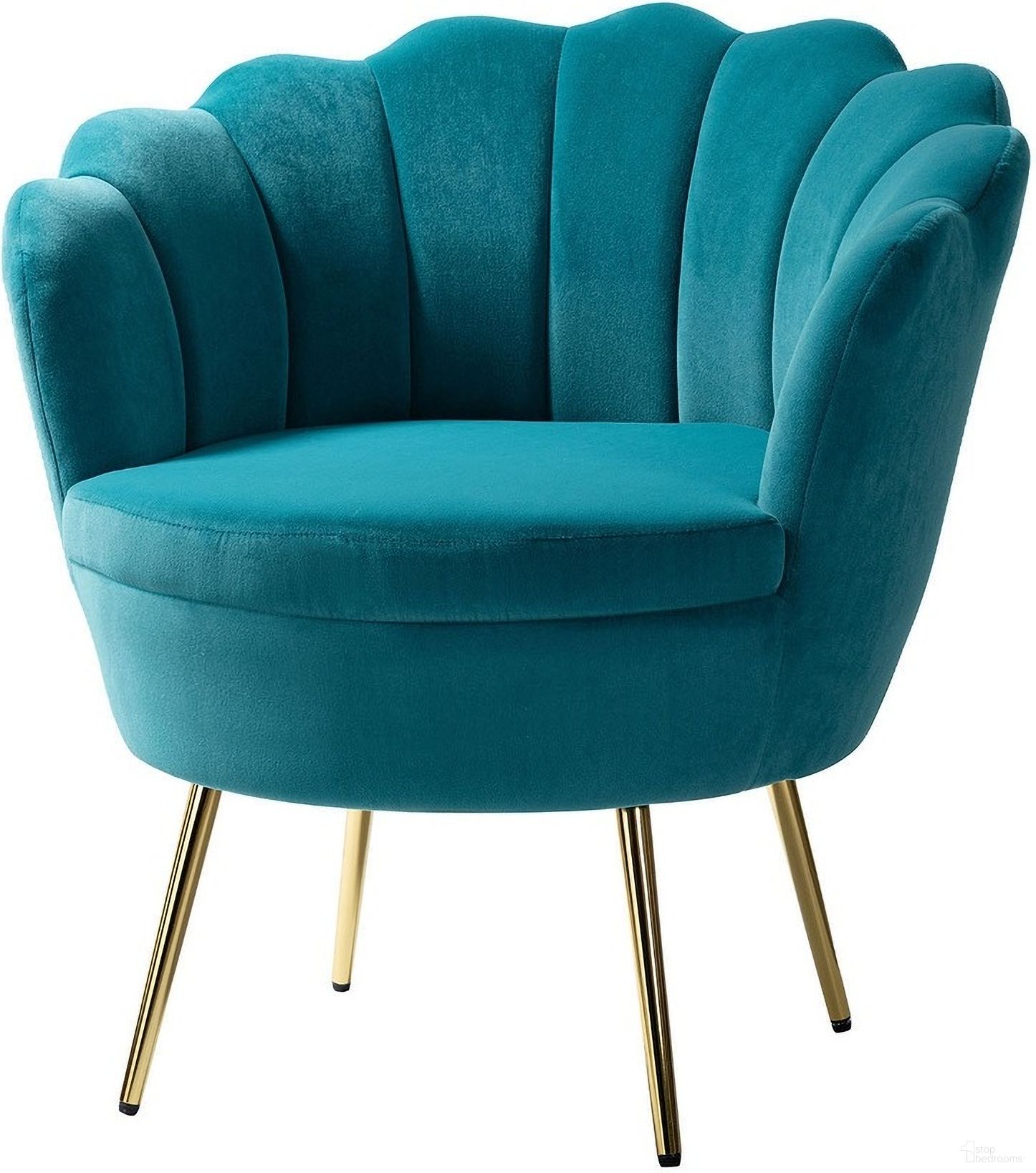 The appearance of Donata Barrel Chair In Blue designed by Karat Home in the modern / contemporary interior design. This blue piece of furniture  was selected by 1StopBedrooms from Donata Collection to add a touch of cosiness and style into your home. Sku: CHM0119-BLUE. Material: Velvet.