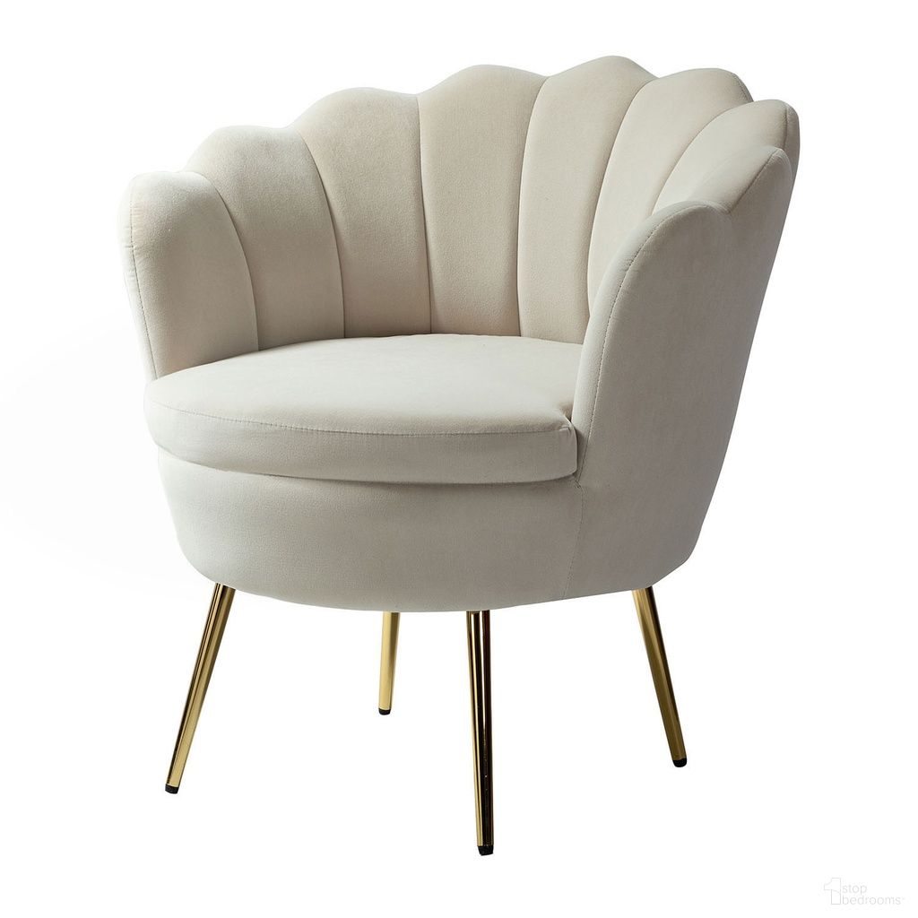 The appearance of Donata Barrel Chair In Tan designed by Karat Home in the modern / contemporary interior design. This tan piece of furniture was selected by 1StopBedrooms from Donata Collection to add a touch of cosiness and style into your home. Sku: CHM0119-TAN. Material: Velvet.
