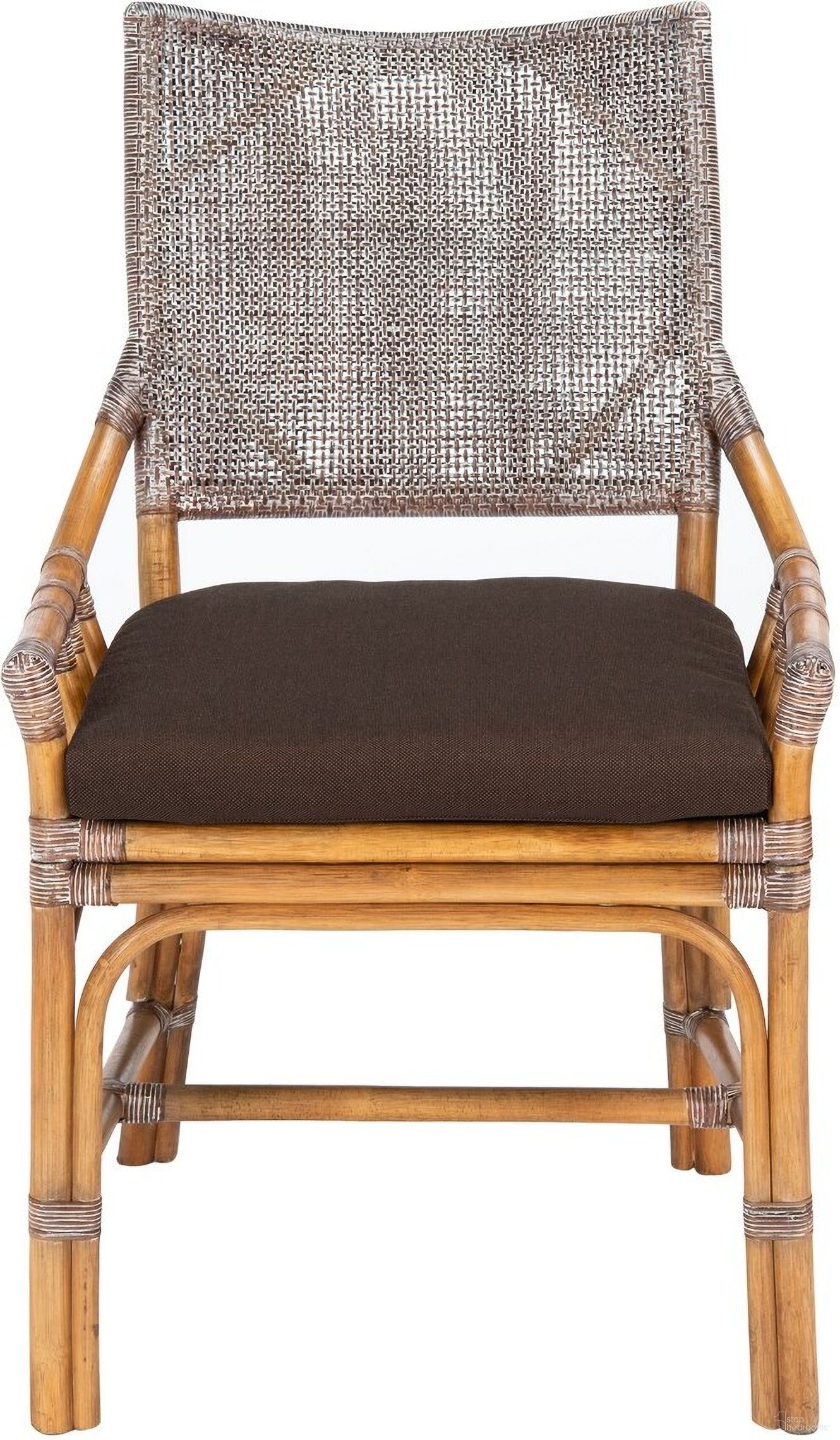 The appearance of Donatella Rattan Chair in Dark Brown designed by Safavieh in the modern / contemporary interior design. This dark brown piece of furniture was selected by 1StopBedrooms from Donatella Collection to add a touch of cosiness and style into your home. Sku: SEA4012C. Material: Wood.