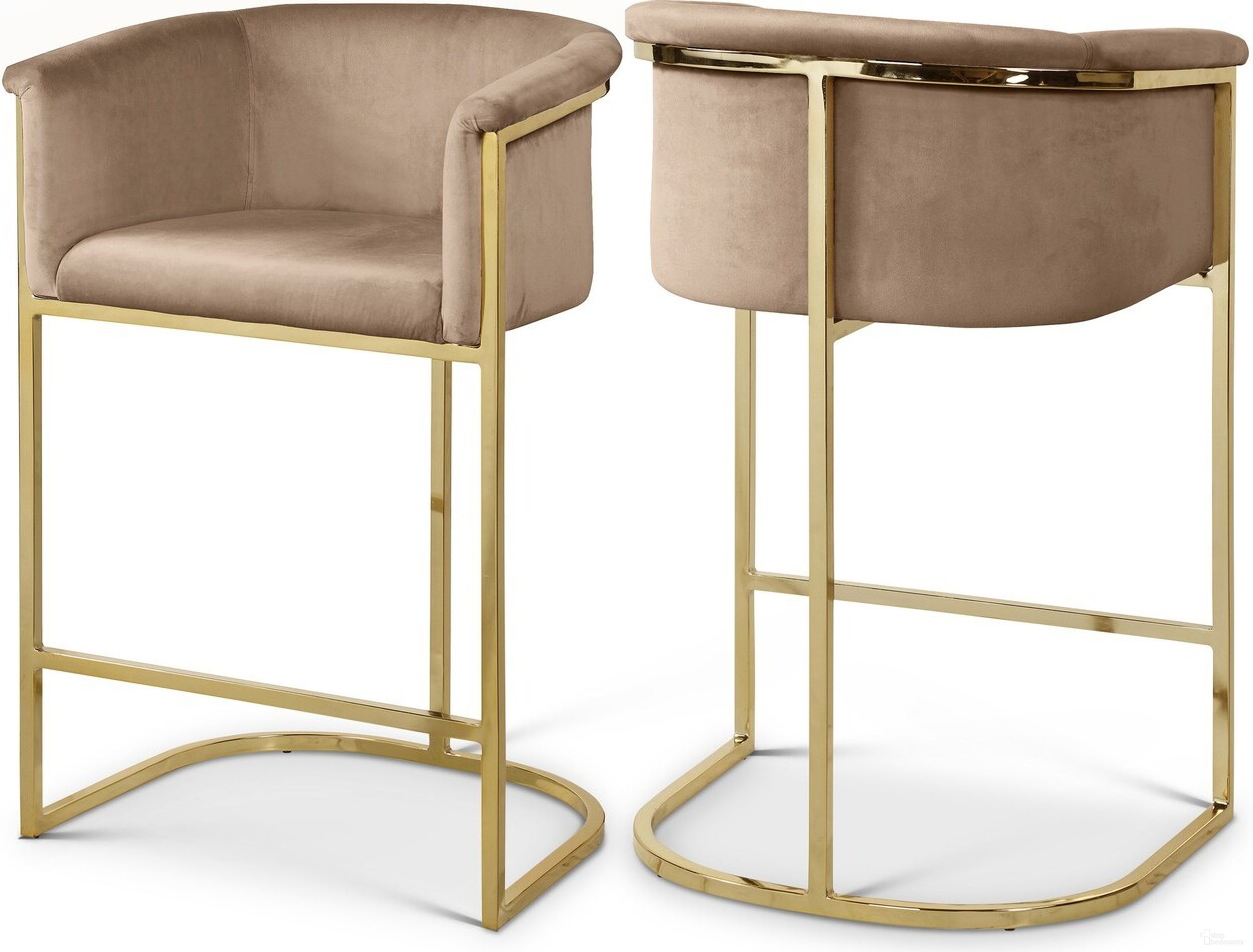 The appearance of Donatella Velvet Stool In Beige designed by Meridian in the modern / contemporary interior design. This beige piece of furniture was selected by 1StopBedrooms from Donatella Collection to add a touch of cosiness and style into your home. Sku: 700Beige-C. Material: Velvet.