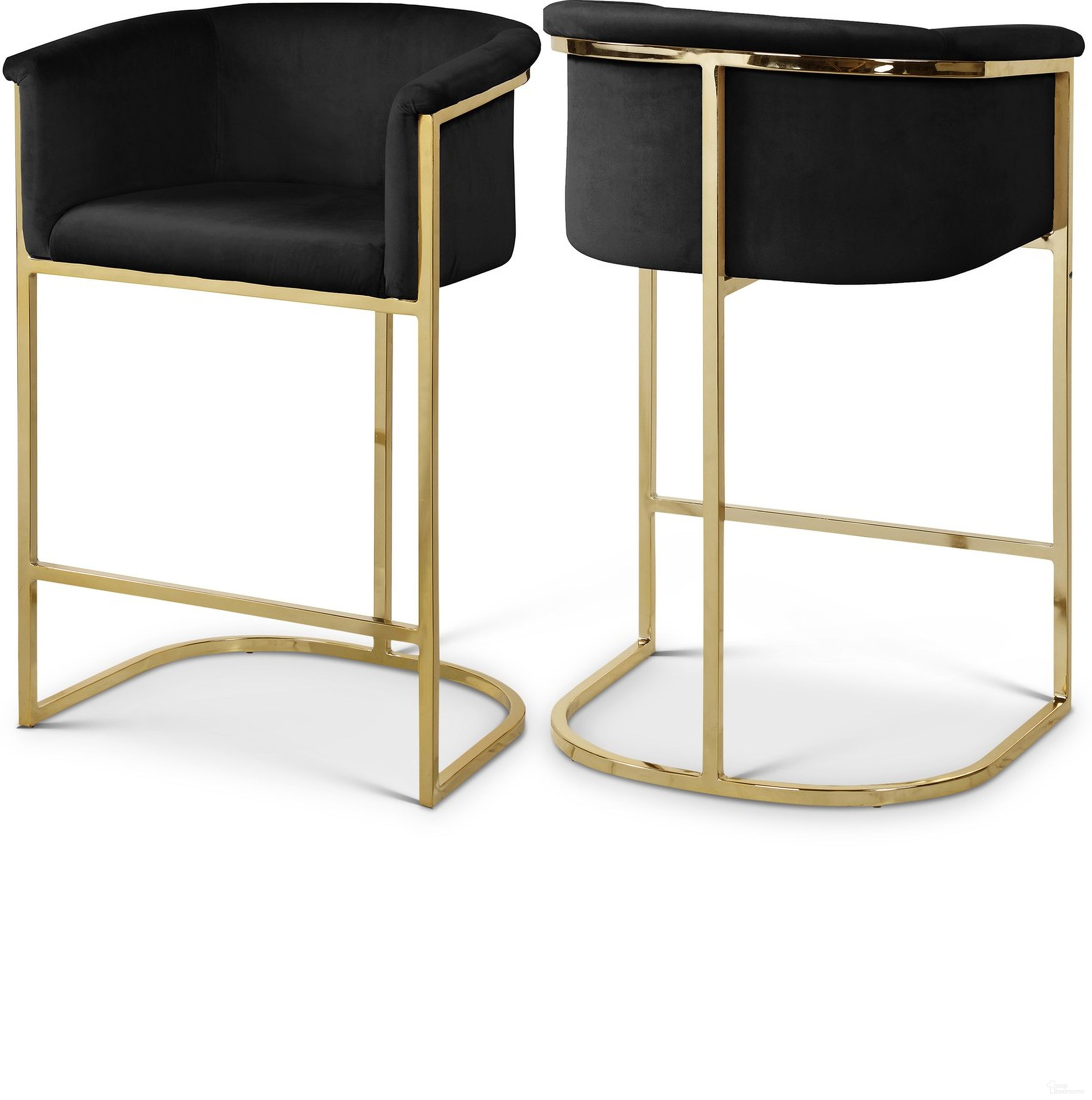 The appearance of Donatella Velvet Stool In Black designed by Meridian in the modern / contemporary interior design. This black piece of furniture was selected by 1StopBedrooms from Donatella Collection to add a touch of cosiness and style into your home. Sku: 700Black-C. Material: Velvet.