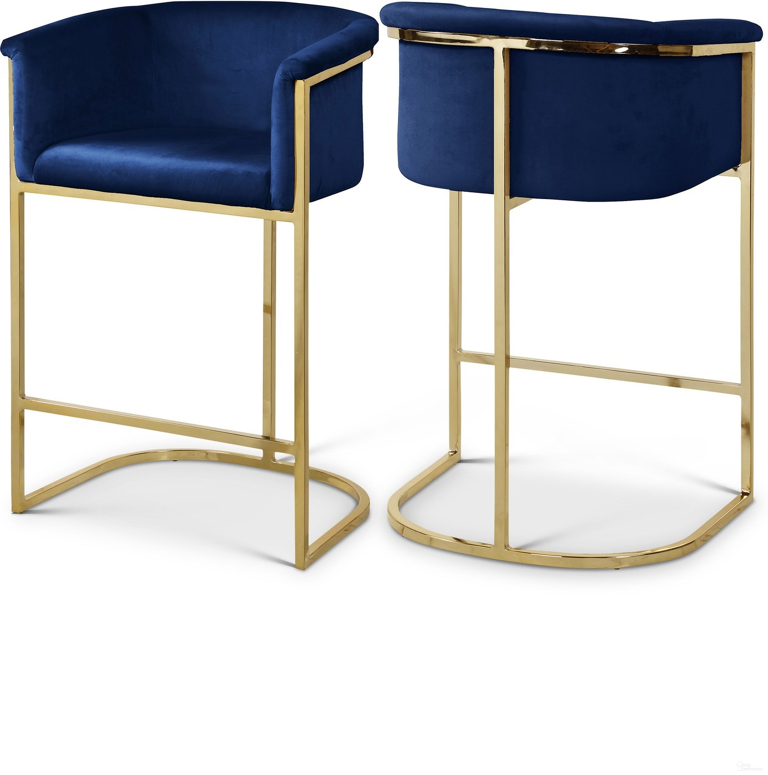 The appearance of Donatella Velvet Stool In Navy designed by Meridian in the modern / contemporary interior design. This navy piece of furniture was selected by 1StopBedrooms from Donatella Collection to add a touch of cosiness and style into your home. Sku: 700Navy-C. Material: Velvet.