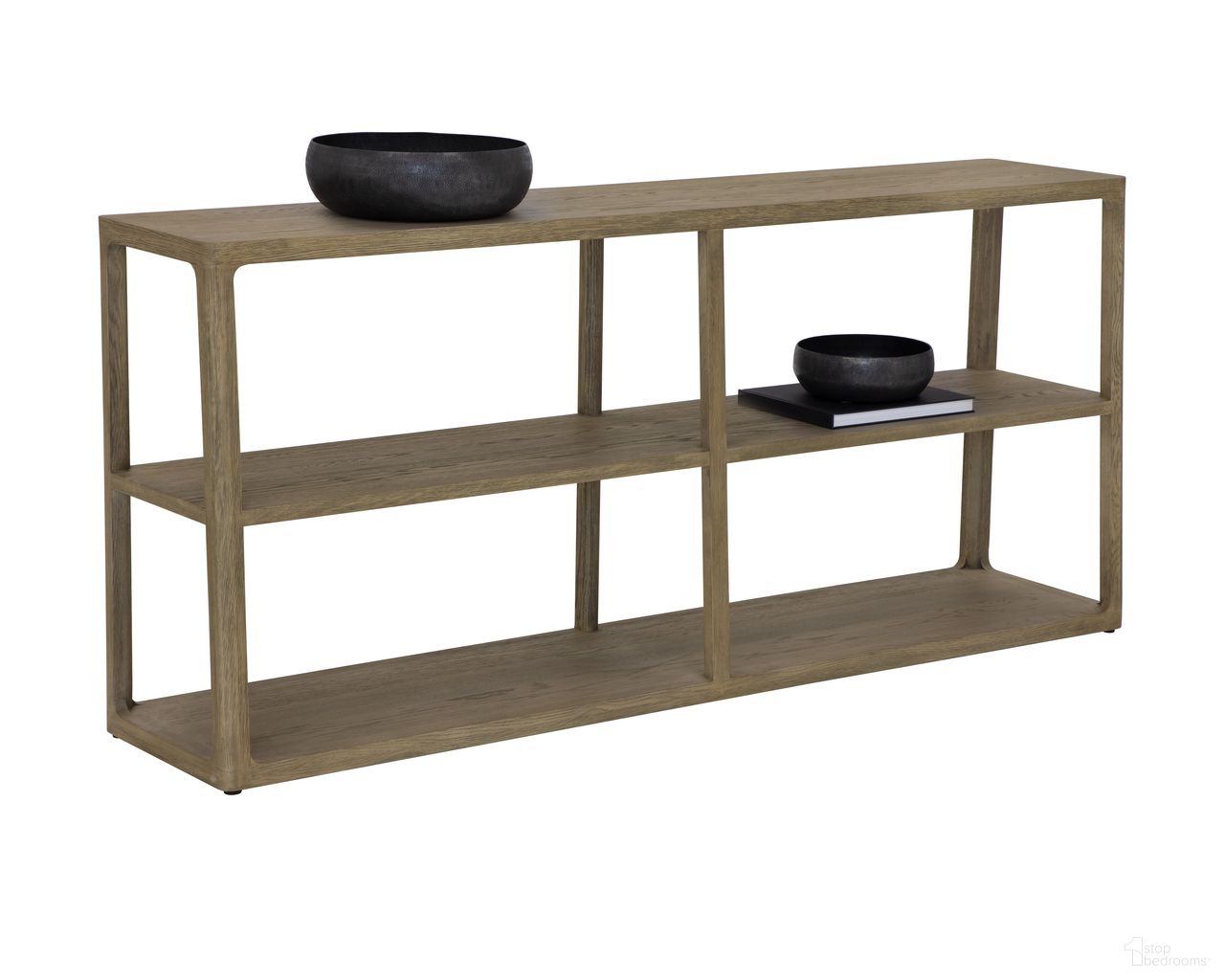 Doncaster Low Bookcase In Smoke Grey