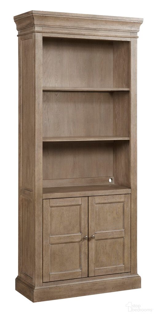 The appearance of Donelson Bookcase In Vintage Natural designed by Hammary in the transitional interior design. This vintage natural piece of furniture  was selected by 1StopBedrooms from Donelson Collection to add a touch of cosiness and style into your home. Sku: 048-589. Material: Wood.