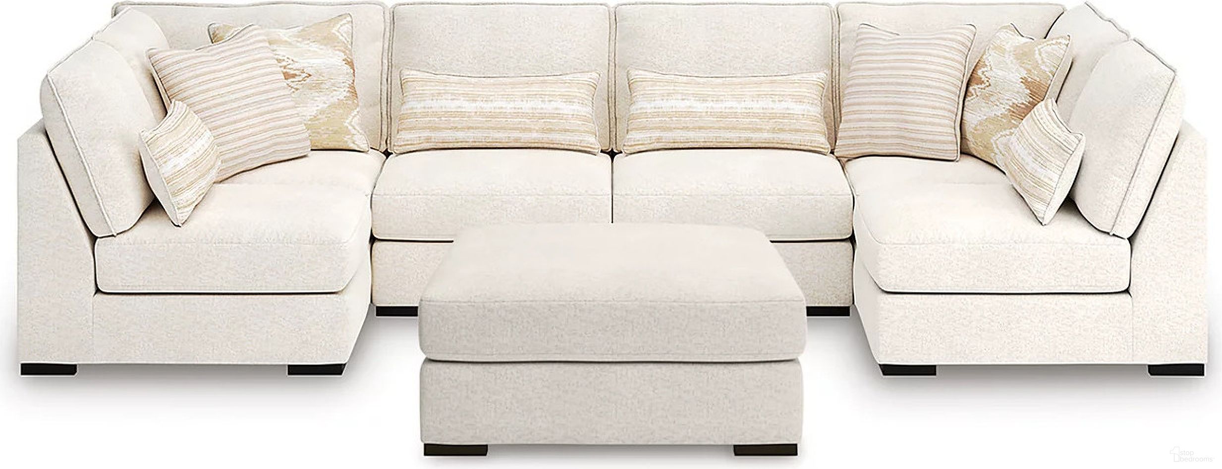 The appearance of Donelson Creek 4-Piece Sectional and Ottoman In Vanilla designed by Signature Design by Ashley in the modern / contemporary interior design. This vanilla piece of furniture was selected by 1StopBedrooms from Donelson Creek Collection to add a touch of cosiness and style into your home. Sku: 4800251;4800251;4800246;4800246;4800246;4800246;4800208. Material: Performance Fabric.