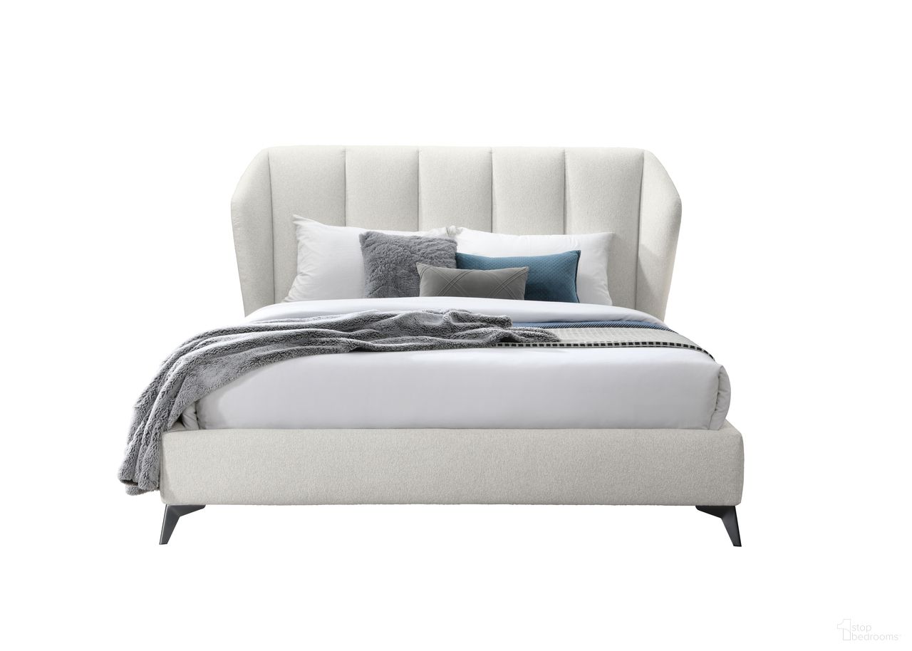 Donna King Upholstered Bed In Ivory