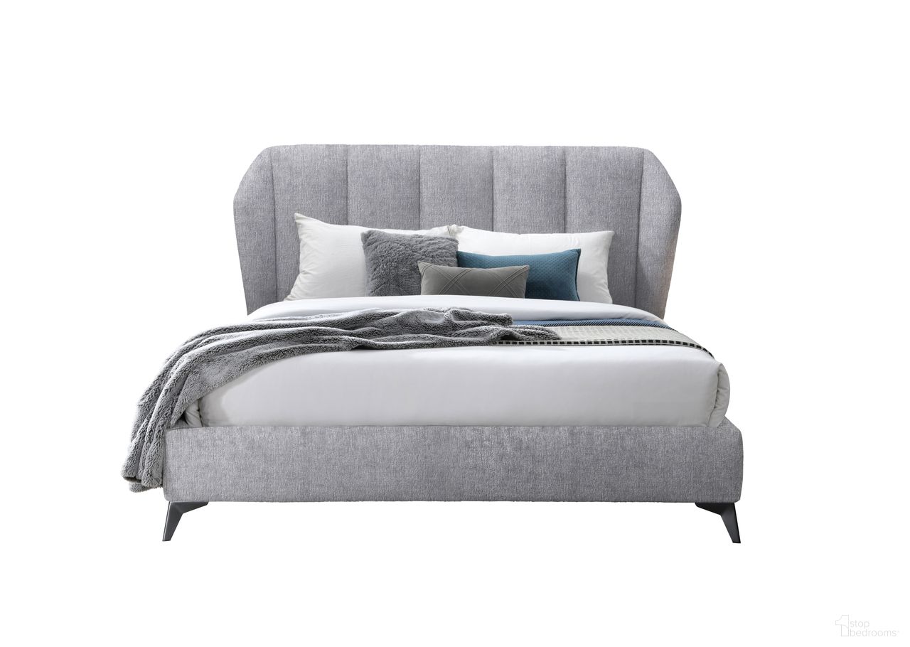 Donna Queen Upholstered Bed In Grey