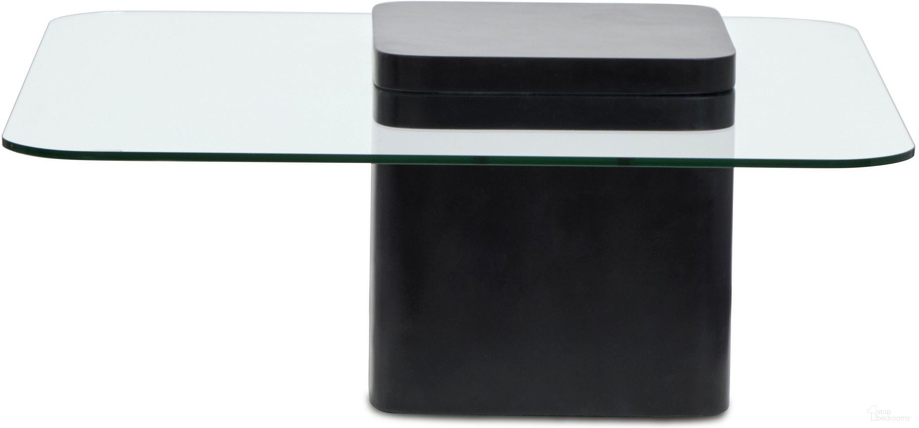 The appearance of Donora Square Cocktail Table In Clear Glass And Obsidian designed by Magnussen in the modern / contemporary interior design. This clear glass and obsidian piece of furniture was selected by 1StopBedrooms from Donora Collection to add a touch of cosiness and style into your home. Sku: T6388-41T;T6388-41B. Material: Glass.
