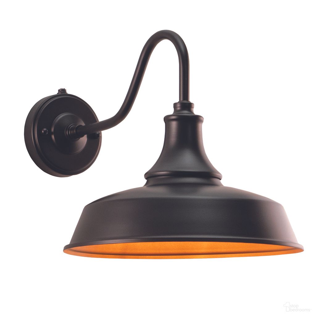 The appearance of Dorado 9 Inch Outdoor Wall Light In Dark Bronze and Light Gold designed by Vaxcel in the country / farmhouse interior design. This dark bronze/light gold piece of furniture  was selected by 1StopBedrooms from Dorado Collection to add a touch of cosiness and style into your home. Sku: T0367. Material: Steel.