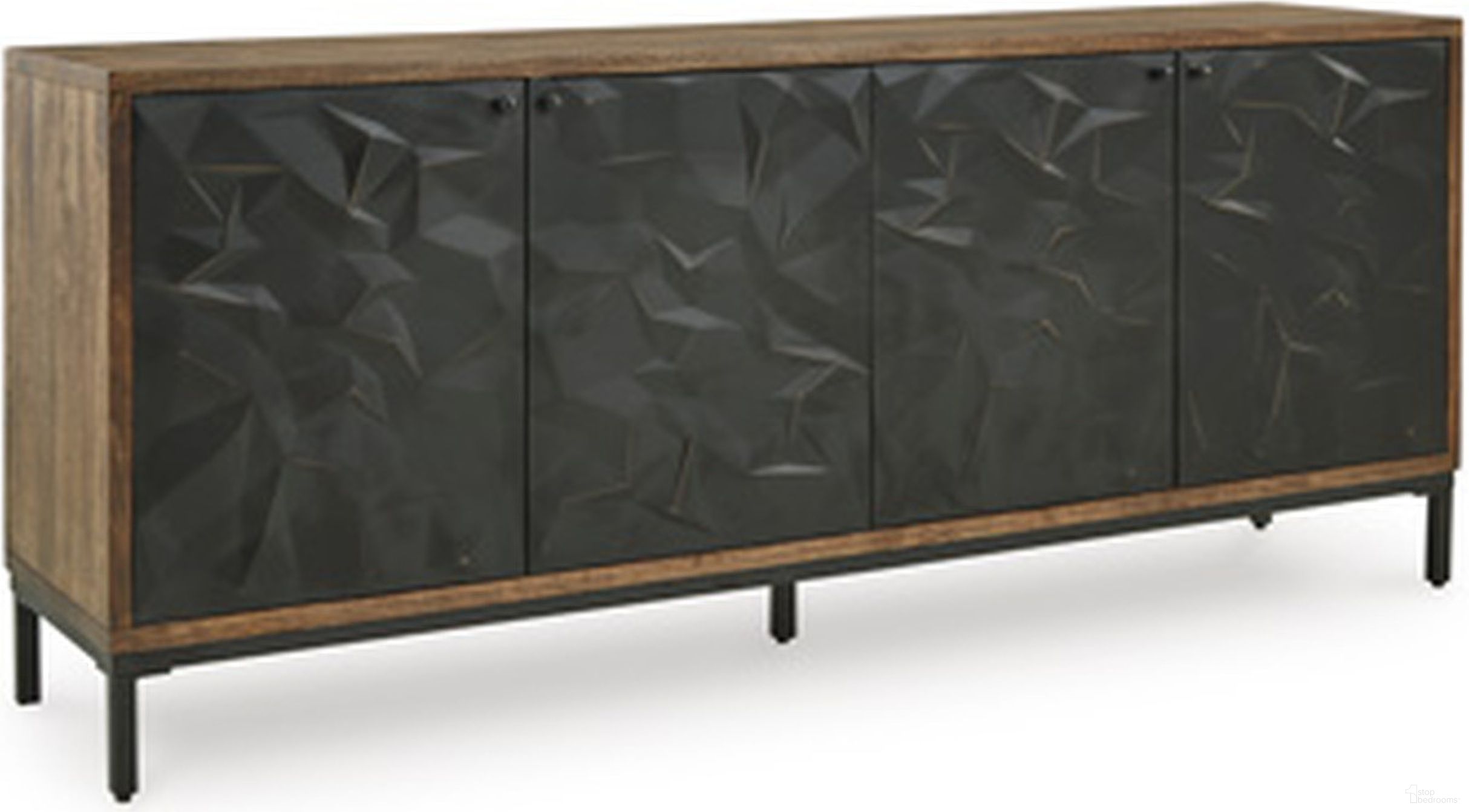 The appearance of Dorannby Accent Cabinet In Black and Brown designed by Signature Design by Ashley in the modern / contemporary interior design. This black/brown piece of furniture was selected by 1StopBedrooms from Dorannby Collection to add a touch of cosiness and style into your home. Sku: A4000649. Material: Wood.