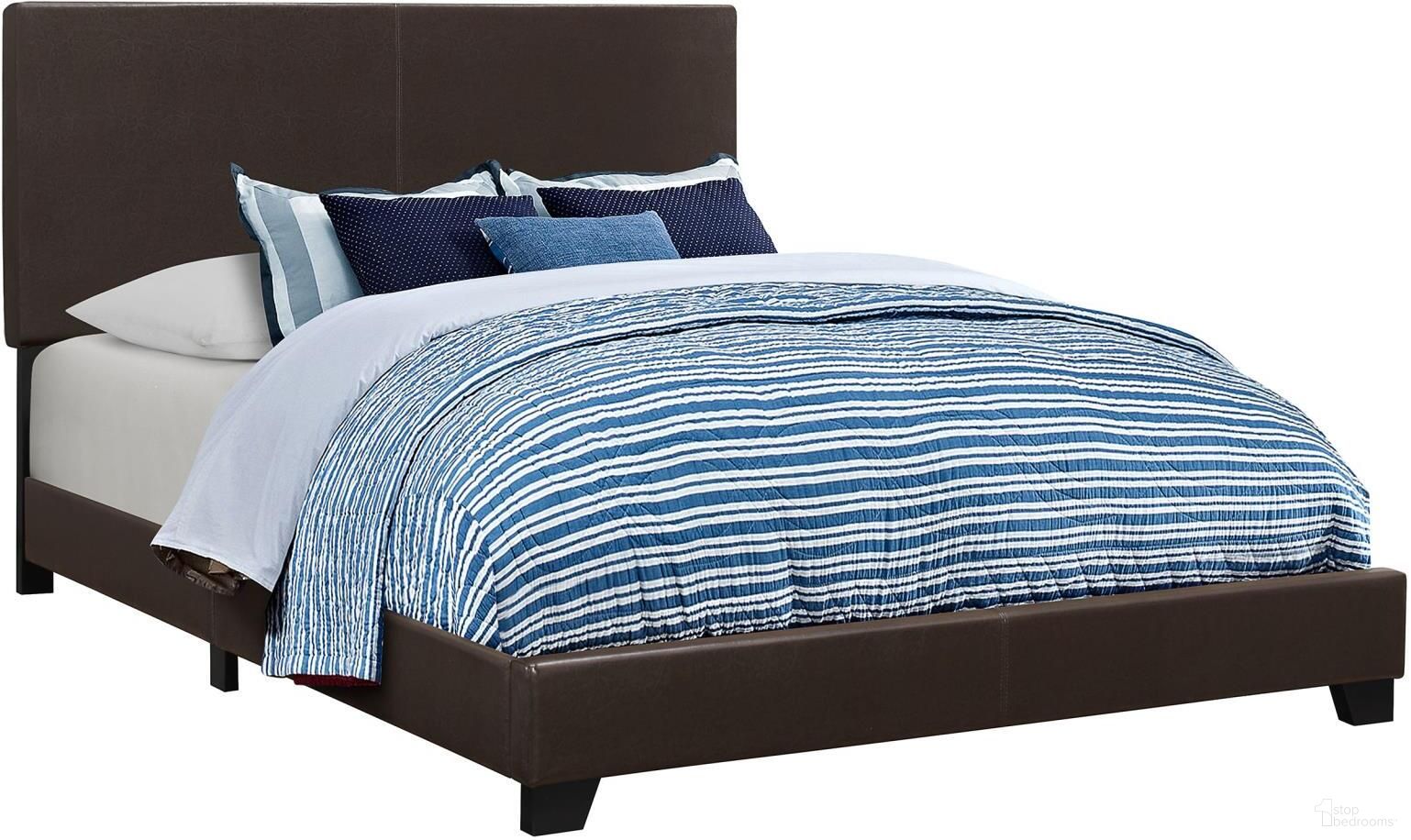The appearance of Dorian Upholstered Queen Bed Brown designed by Coaster in the transitional interior design. This brown piece of furniture was selected by 1StopBedrooms from Dorian Collection to add a touch of cosiness and style into your home. Sku: 300762Q. Bed Type: Platform Bed. Material: Upholstered. Bed Size: Queen.