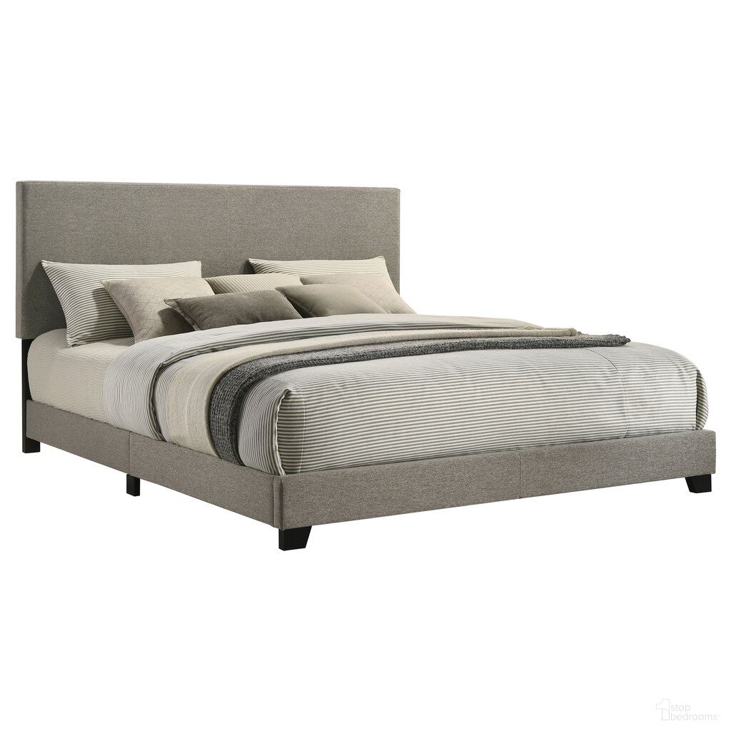 Dorian Fabric Upholstered California King Panel Bed In Taupe
