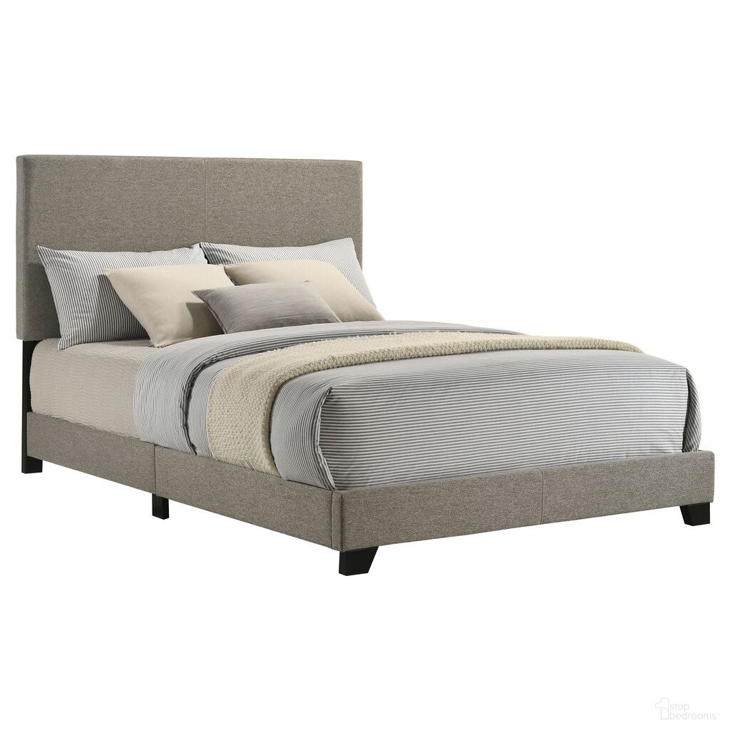 Dorian Fabric Upholstered Full Panel Bed In Taupe