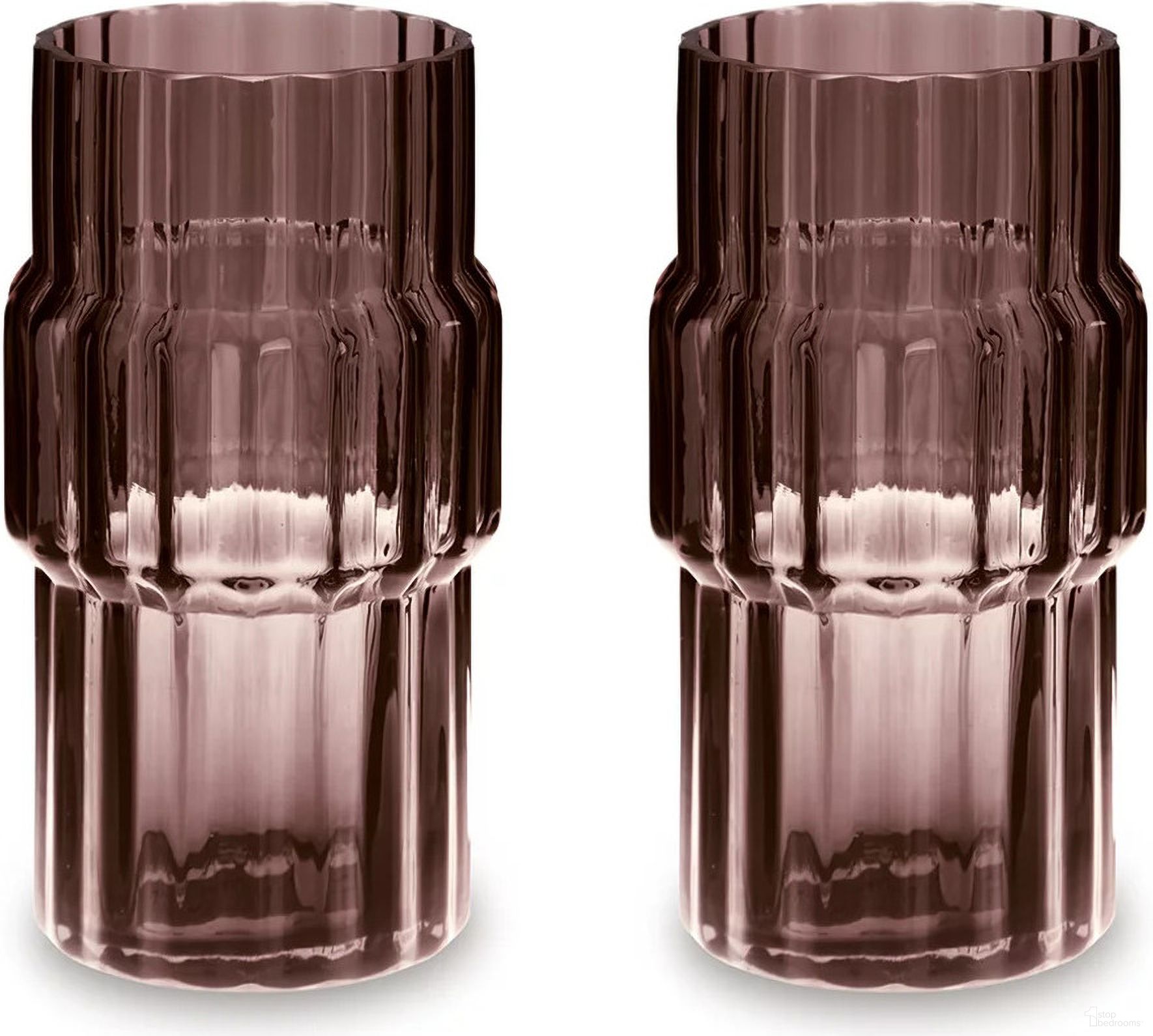 The appearance of Dorlow Vase Set of 2 In Mauve designed by Signature Design by Ashley in the modern / contemporary interior design. This mauve piece of furniture was selected by 1StopBedrooms from Dorlow Collection to add a touch of cosiness and style into your home. Sku: A2900024. Material: Glass.