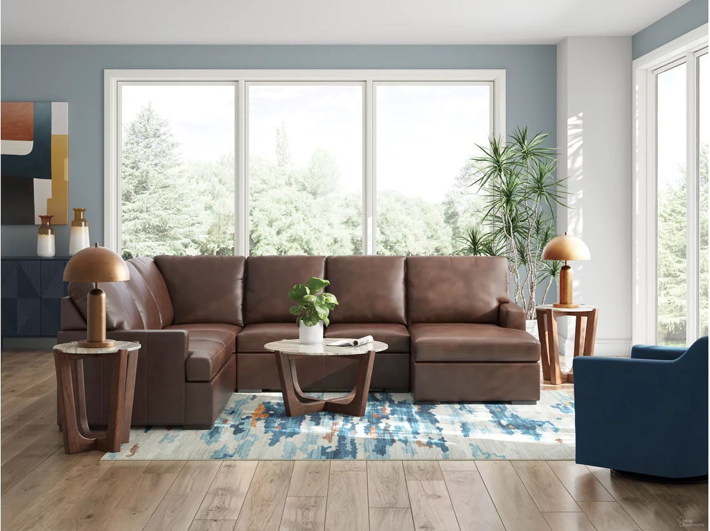 Dorracaster 3 Piece Sectional with Chaise In Coffee