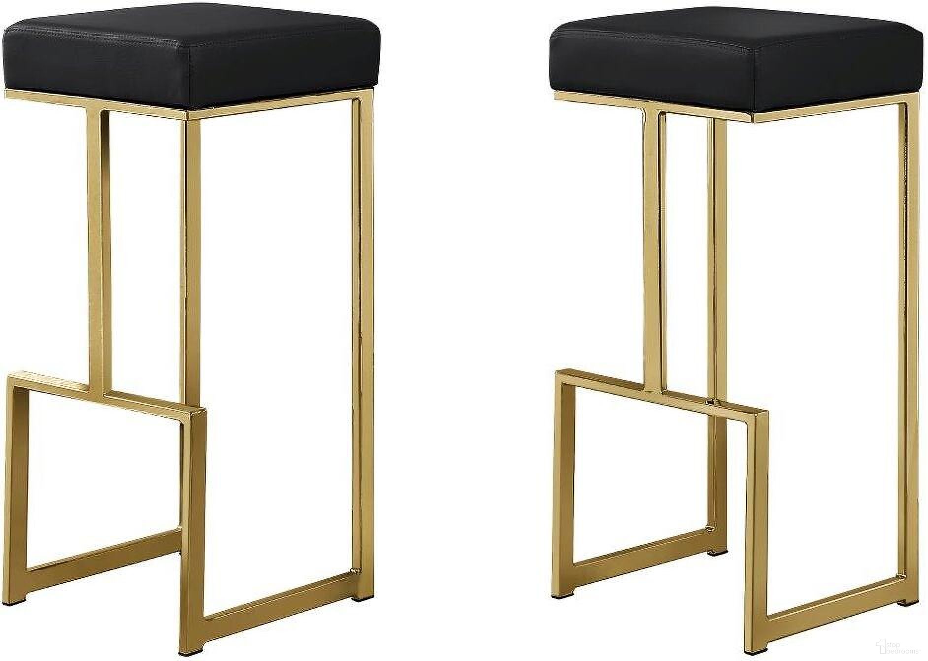 The appearance of Dorrington Modern Faux Leather Backless Bar Stool Set of 2 In Black And Gold designed by Best Master Furniture in the modern / contemporary interior design. This black/gold piece of furniture was selected by 1StopBedrooms from Dorrington Collection to add a touch of cosiness and style into your home. Sku: JL016BLK. Material: Faux Leather.