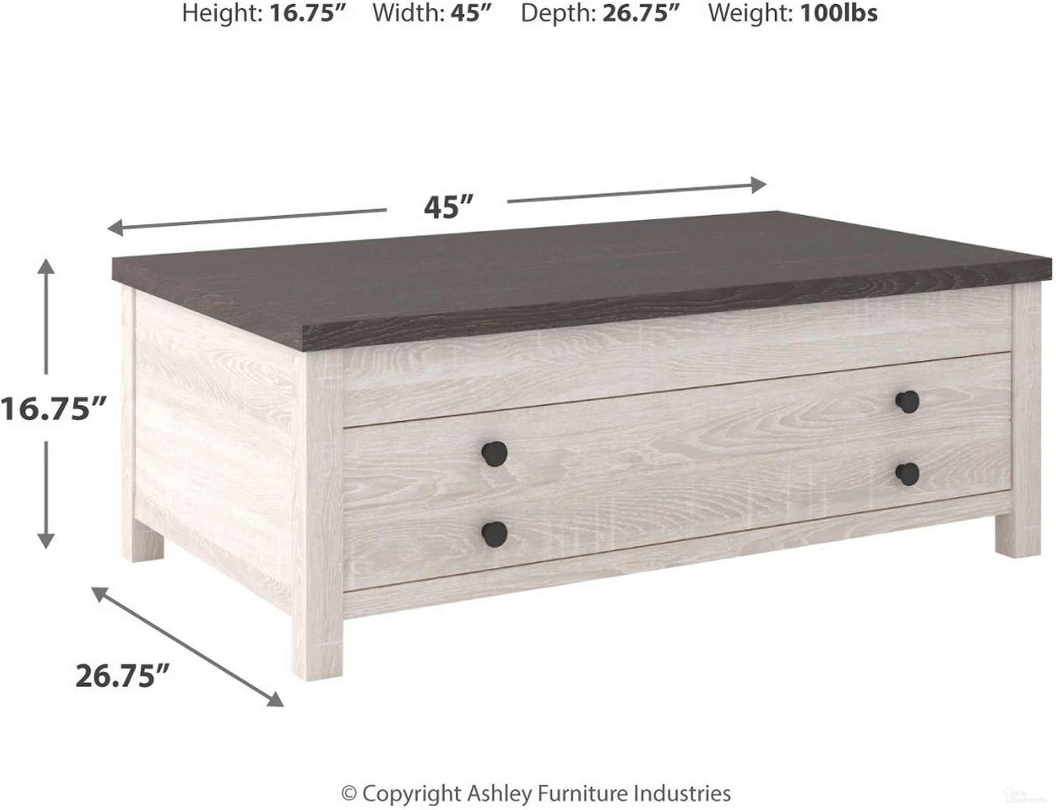 Dorrinson Two Tone Lift Top Coffee Table by Ashley Furniture
