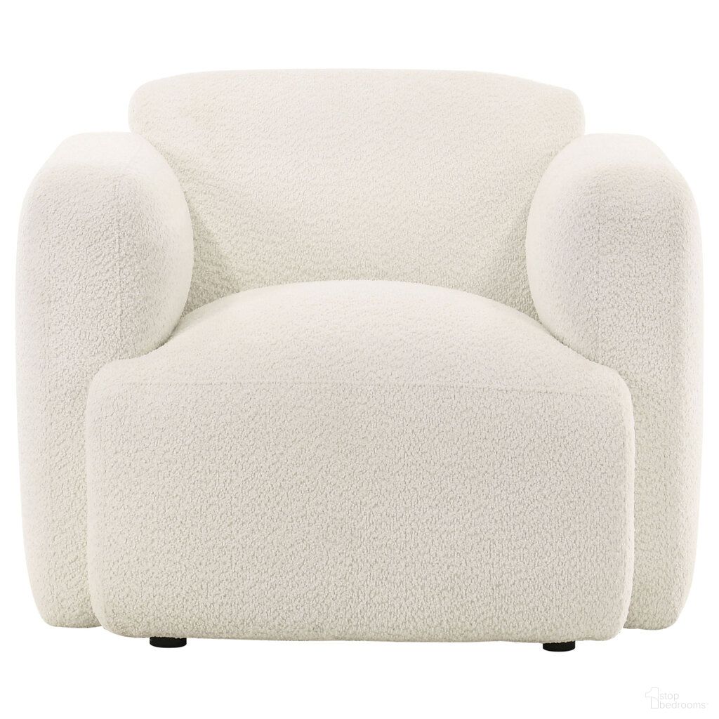 The appearance of Dorset Fabric Upholstered Round Track Arm Accent Chair In White designed by Coaster in the modern / contemporary interior design. This white piece of furniture was selected by 1StopBedrooms from Dorset Collection to add a touch of cosiness and style into your home. Sku: 509813. Material: Textured.