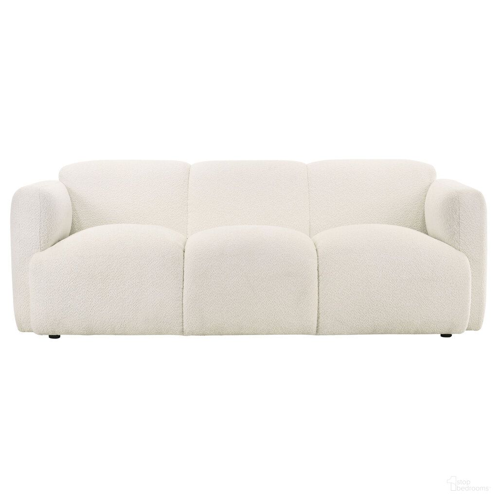 The appearance of Dorset Fabric Upholstered Round Track Arm Sofa In White designed by Coaster in the modern / contemporary interior design. This white piece of furniture was selected by 1StopBedrooms from Dorset Collection to add a touch of cosiness and style into your home. Sku: 509811. Material: Veneer.