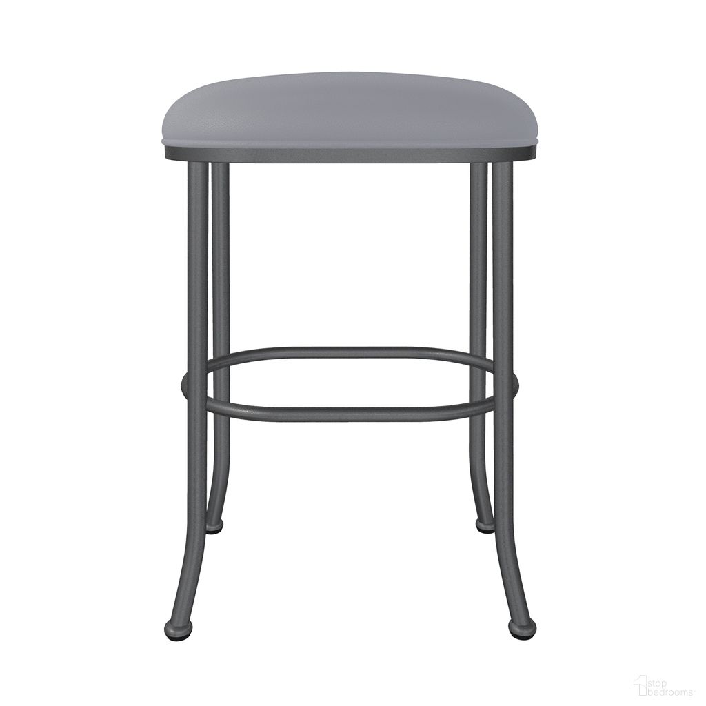 The appearance of Dortmund 30 Inch Bar Height Backless Stool In Lustrous Silver White and Charcoal Gray designed by Wesley Allen in the transitional interior design. This lustrous silver white/charcoal gray piece of furniture was selected by 1StopBedrooms from Dortmund Collection to add a touch of cosiness and style into your home. Sku: B245H30-XB-SLP-DST. Material: Metal.