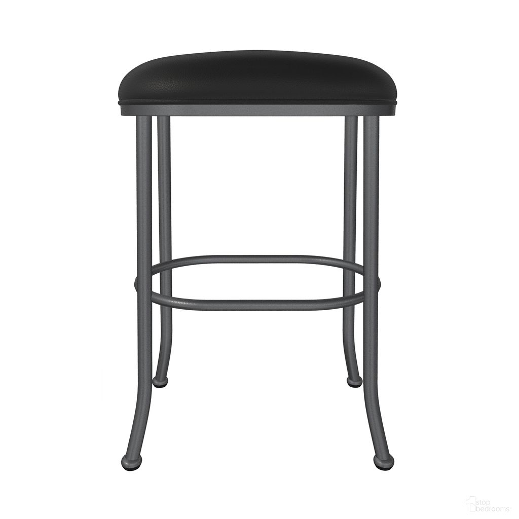 The appearance of Dortmund 30 Inch Bar Height Backless Stool In Lustrous Silver White and Licorice Black designed by Wesley Allen in the transitional interior design. This lustrous silver white/licorice black piece of furniture  was selected by 1StopBedrooms from Dortmund Collection to add a touch of cosiness and style into your home. Sku: B245H30-XB-SLP-DBLK. Material: Metal.