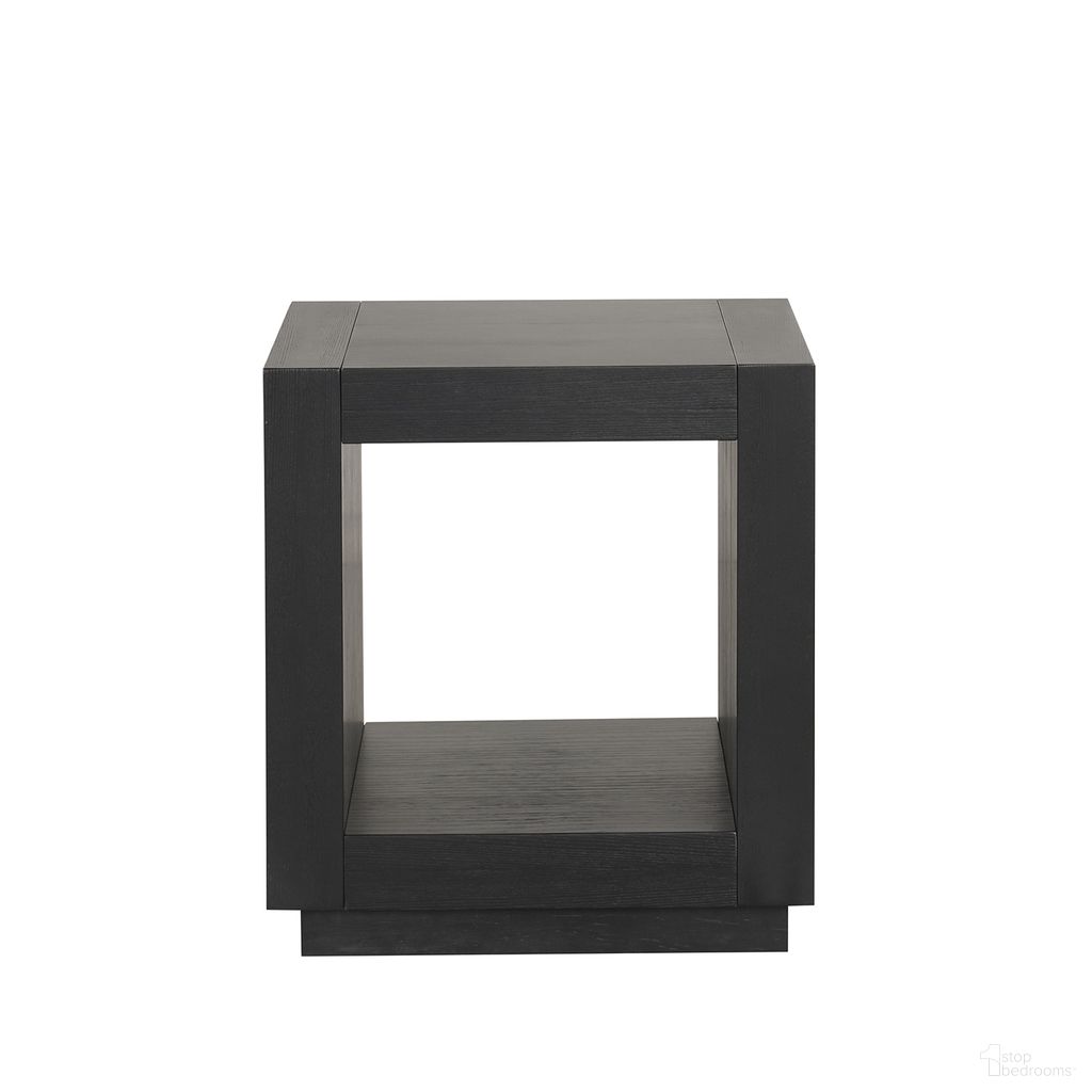 The appearance of Dothan End Table In Black designed by Furniture of America in the modern / contemporary interior design. This black piece of furniture  was selected by 1StopBedrooms from Dothan Collection to add a touch of cosiness and style into your home. Sku: FM44009BK-E. Material: Oak Veneer.